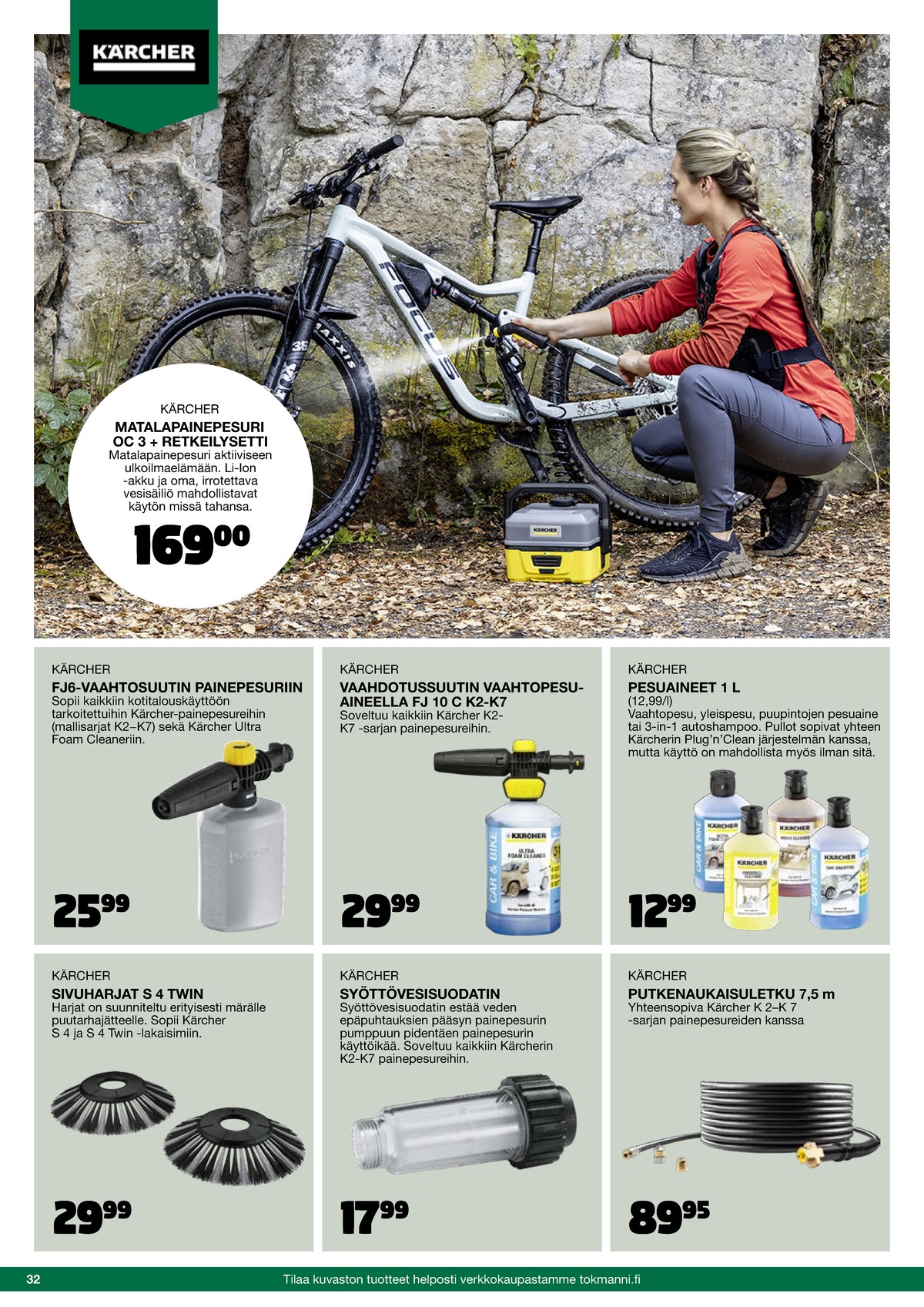 Katso ketjun Tokmanni tarjouslehti viikolta 46 sivustolla Viikkotarjoukset.fi. Löydät monia hyviä tarjouksia erilaisista tuotteista, esimerkiksi painepesurin tarvikkeet kärcher tai yleispuhdistusaineet kärcher. Lue tarjouslehti täältä! Sivu 32