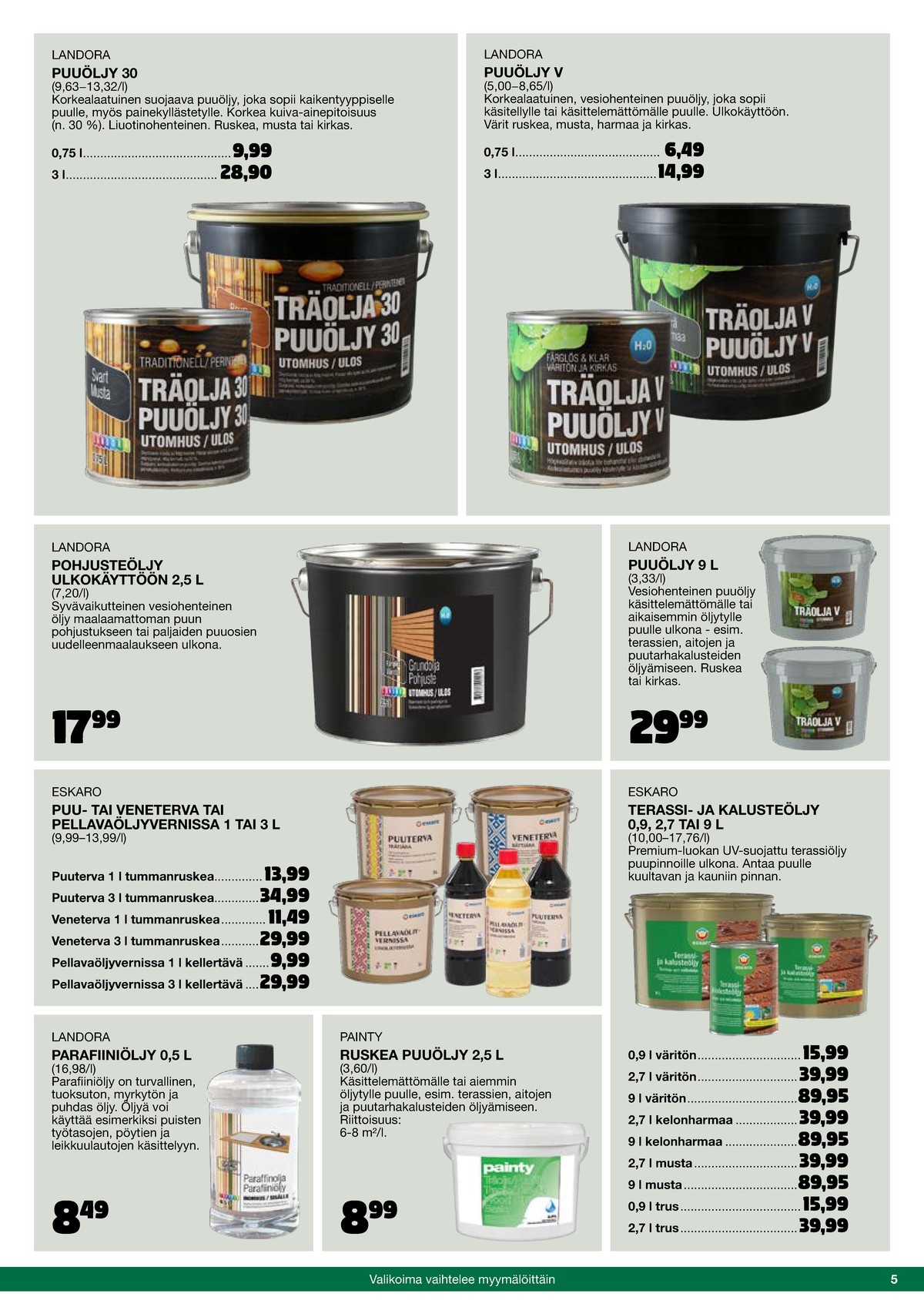 Katso ketjun Tokmanni tarjouslehti viikolta 46 sivustolla Viikkotarjoukset.fi. Löydät monia hyviä tarjouksia erilaisista tuotteista, esimerkiksi %product1% tai muista tuotteista. Lue tarjouslehti täältä! Sivu 5