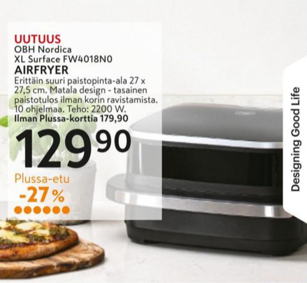 Tarjoukset ja hintavertailu haulla OBH Nordica, , Airfryer 0.000 kpl 1 kappale €129.90