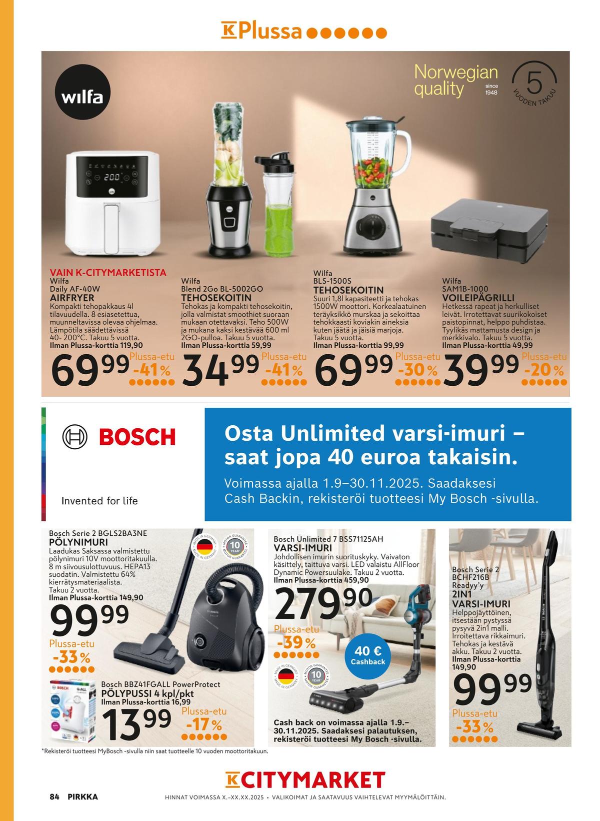 Katso ketjun K-Citymarket tarjouslehti viikolta 46 sivustolla Viikkotarjoukset.fi. Löydät monia hyviä tarjouksia erilaisista tuotteista. Lue tarjouslehti täältä! Sivu 20