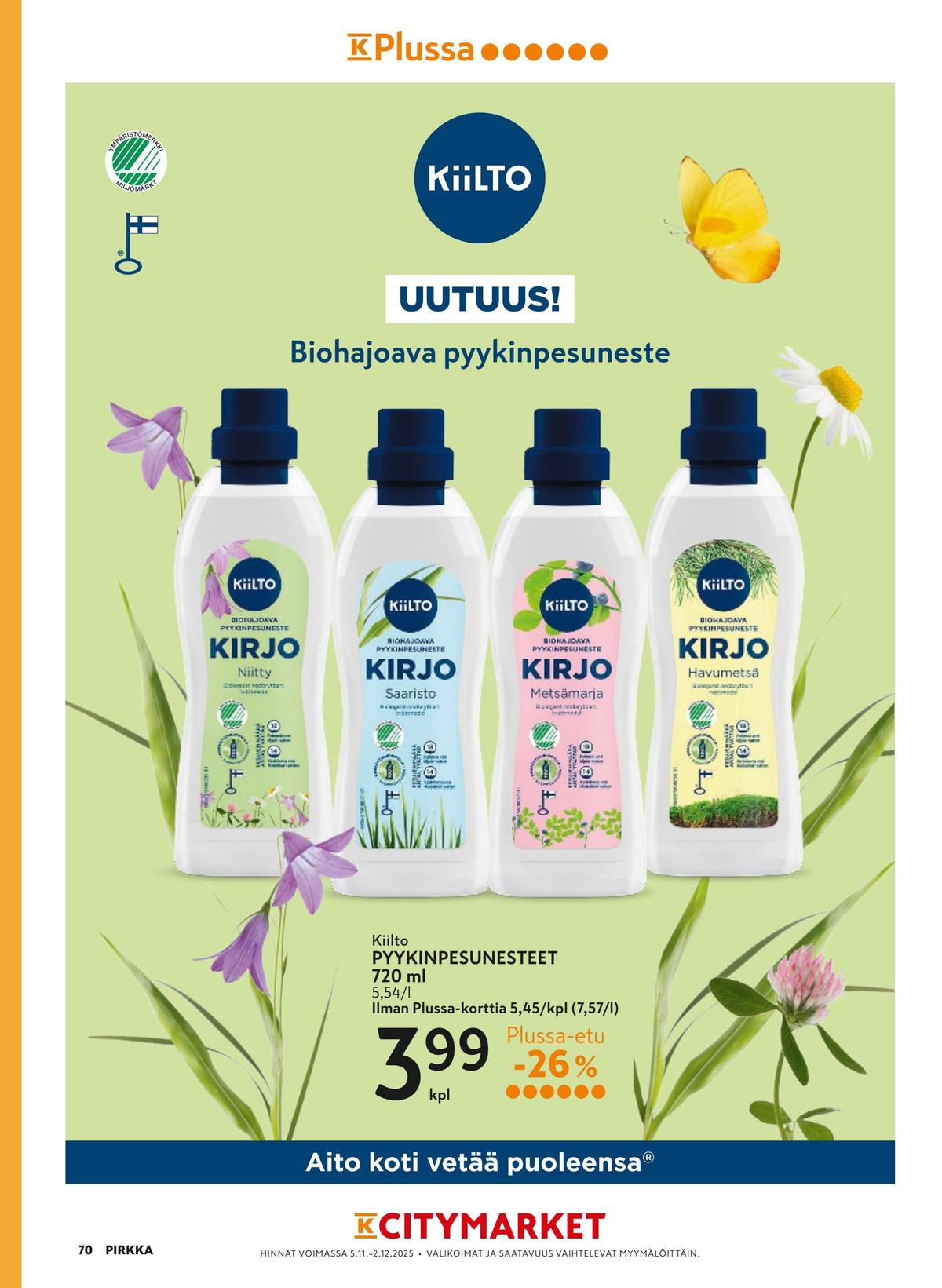 Katso ketjun K-Citymarket tarjouslehti viikolta 46 sivustolla Viikkotarjoukset.fi. Löydät monia hyviä tarjouksia erilaisista tuotteista. Lue tarjouslehti täältä! Sivu 6