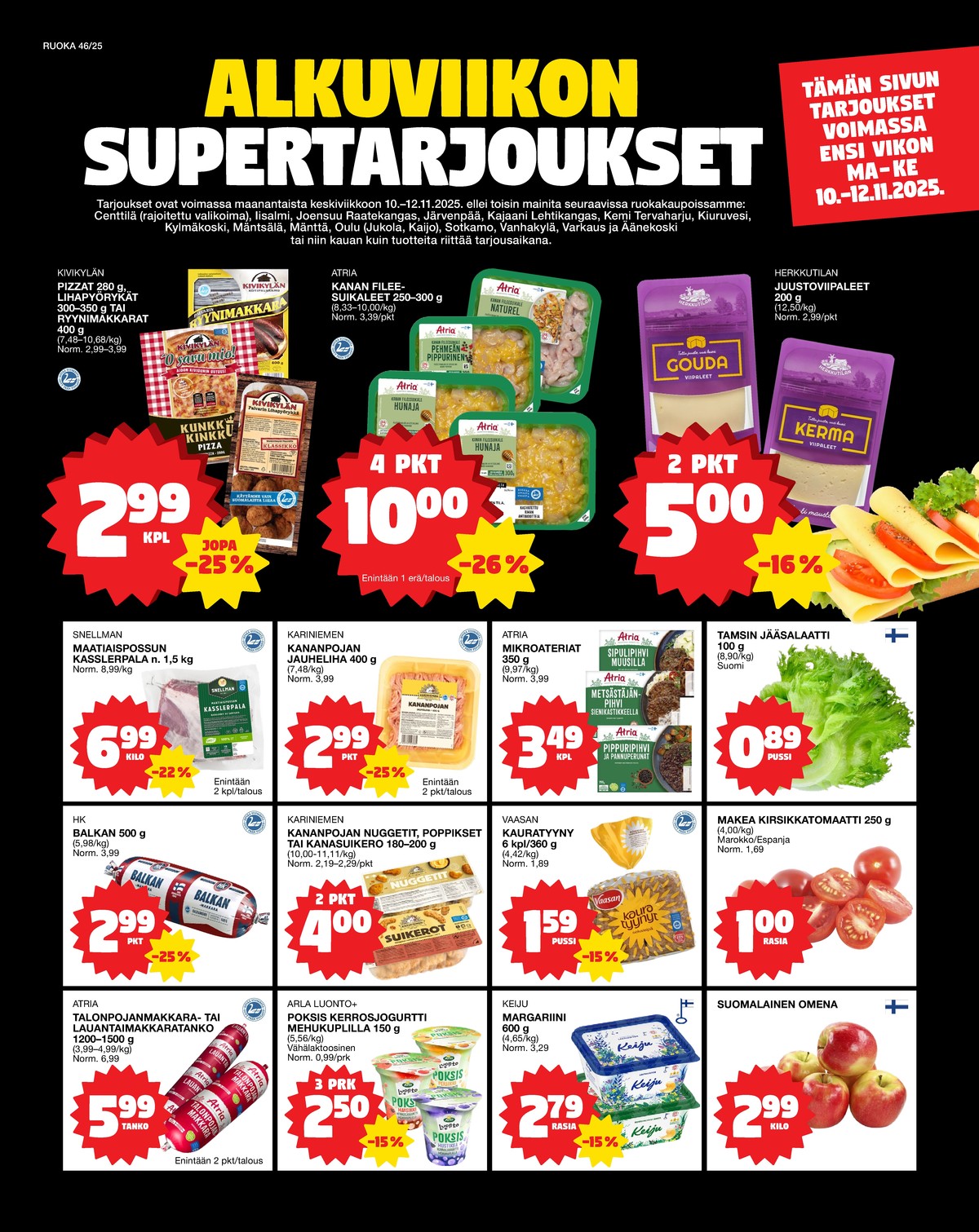 Katso ketjun Tokmanni tarjouslehti viikolta 46 sivustolla Viikkotarjoukset.fi. Löydät monia hyviä tarjouksia erilaisista tuotteista. Lue tarjouslehti täältä! Sivu 1