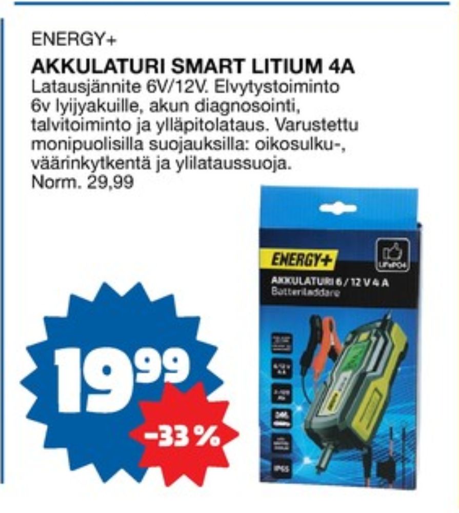 Tarjoukset ja hintavertailu haulla Energy plus, , Akkulaturit 0.000 kpl 1 kappale €19.99