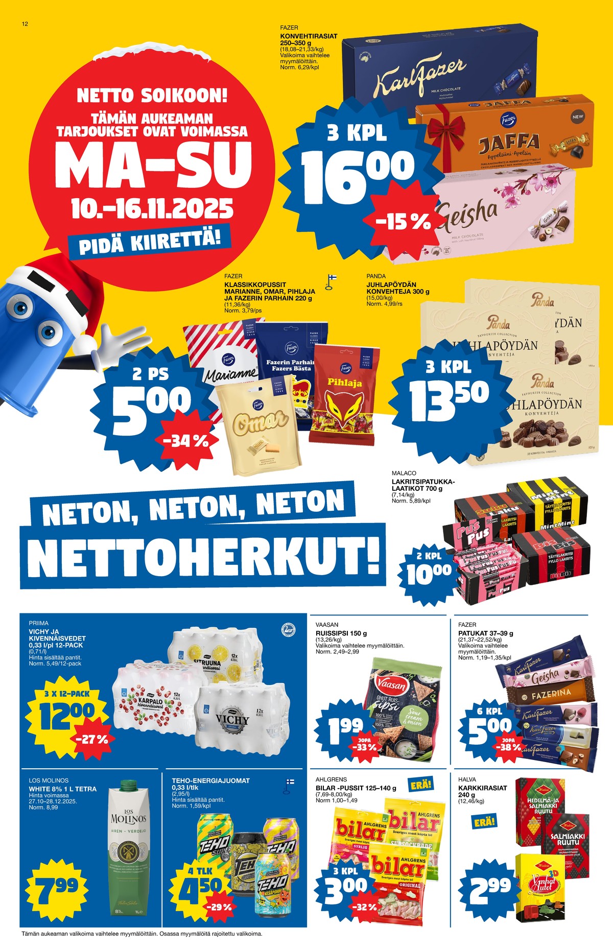 Katso ketjun Tokmanni tarjouslehti viikolta 46 sivustolla Viikkotarjoukset.fi. Löydät monia hyviä tarjouksia erilaisista tuotteista, esimerkiksi %product1% tai muista tuotteista. Lue tarjouslehti täältä! Sivu 12