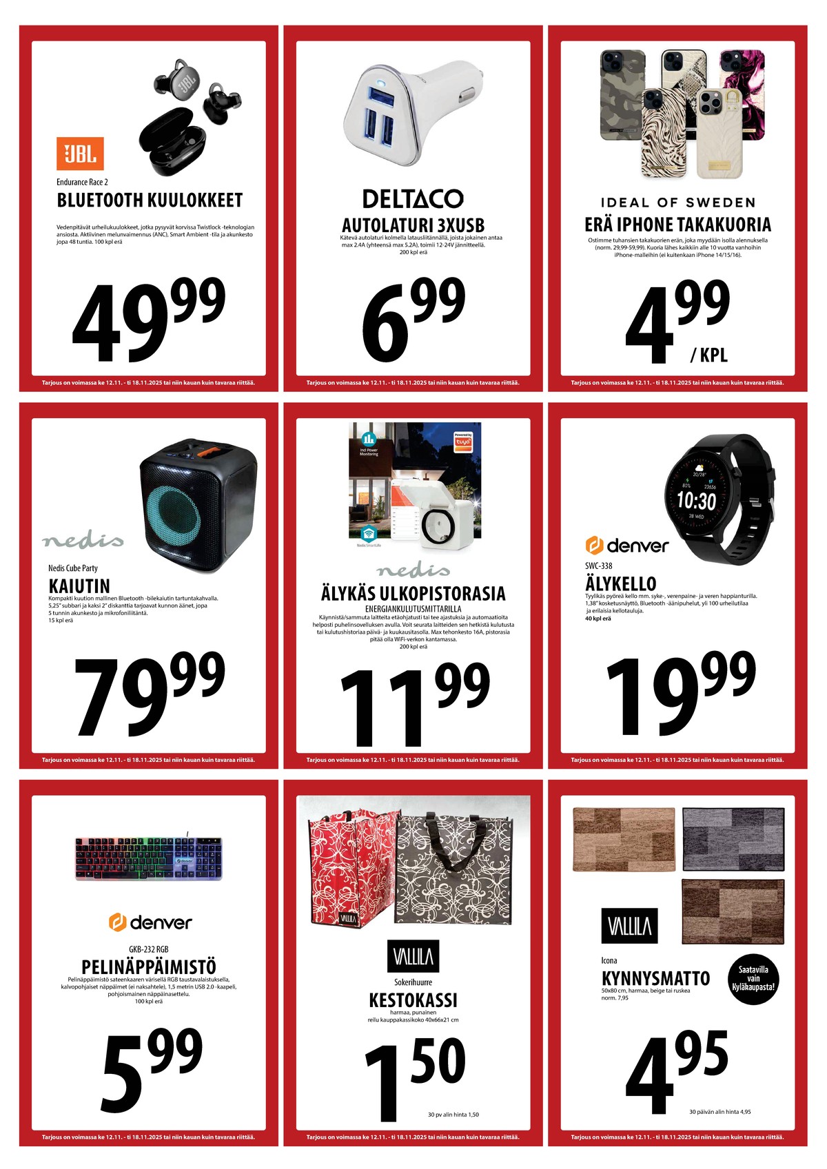 Katso ketjun Keskinen tarjouslehti viikolta 46 sivustolla Viikkotarjoukset.fi. Löydät monia hyviä tarjouksia erilaisista tuotteista. Lue tarjouslehti täältä! Sivu 16