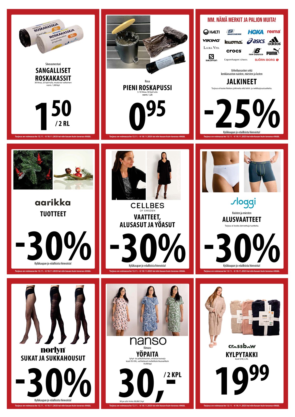 Katso ketjun Keskinen tarjouslehti viikolta 46 sivustolla Viikkotarjoukset.fi. Löydät monia hyviä tarjouksia erilaisista tuotteista. Lue tarjouslehti täältä! Sivu 18