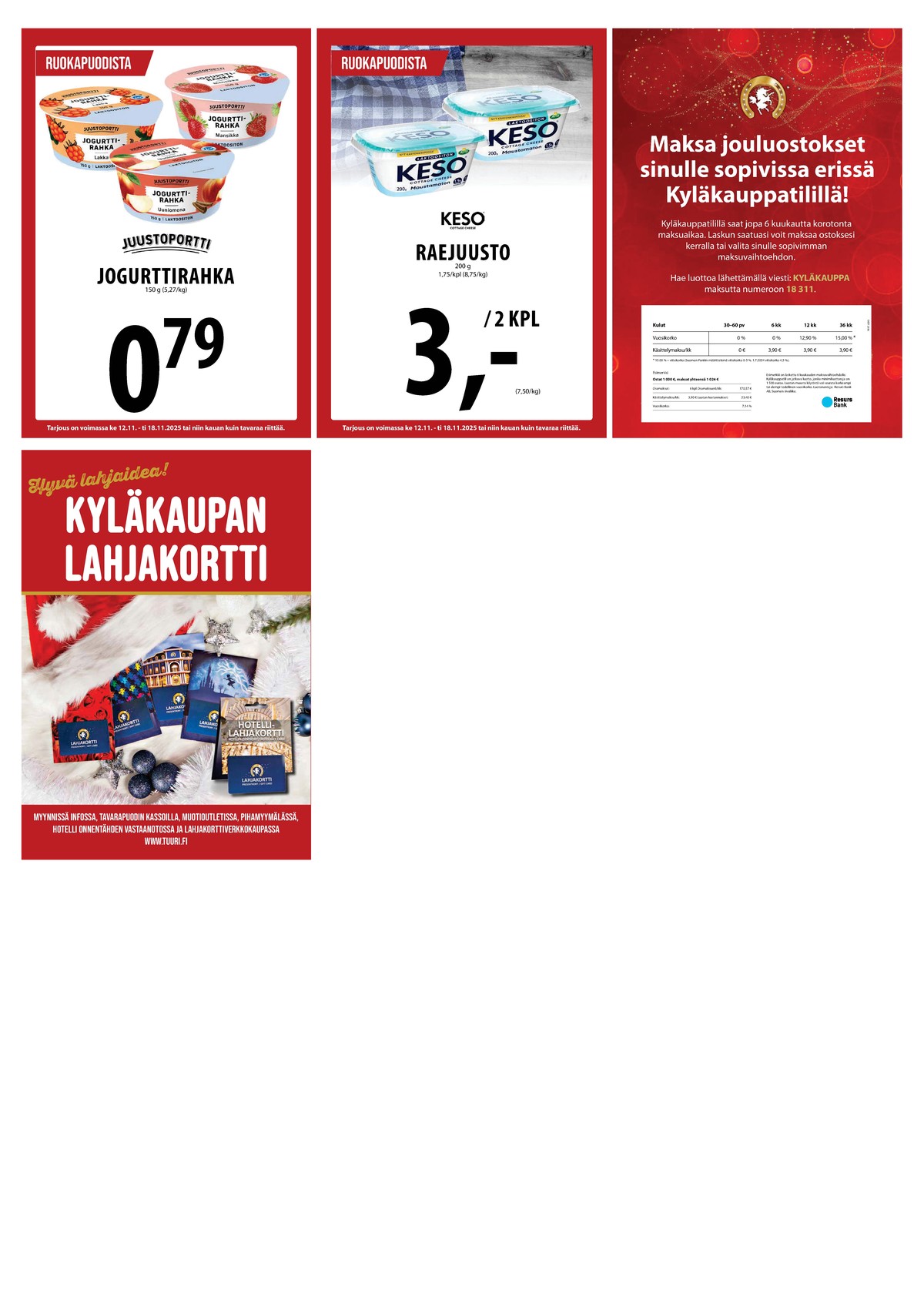 Katso ketjun Keskinen tarjouslehti viikolta 46 sivustolla Viikkotarjoukset.fi. Löydät monia hyviä tarjouksia erilaisista tuotteista. Lue tarjouslehti täältä! Sivu 27