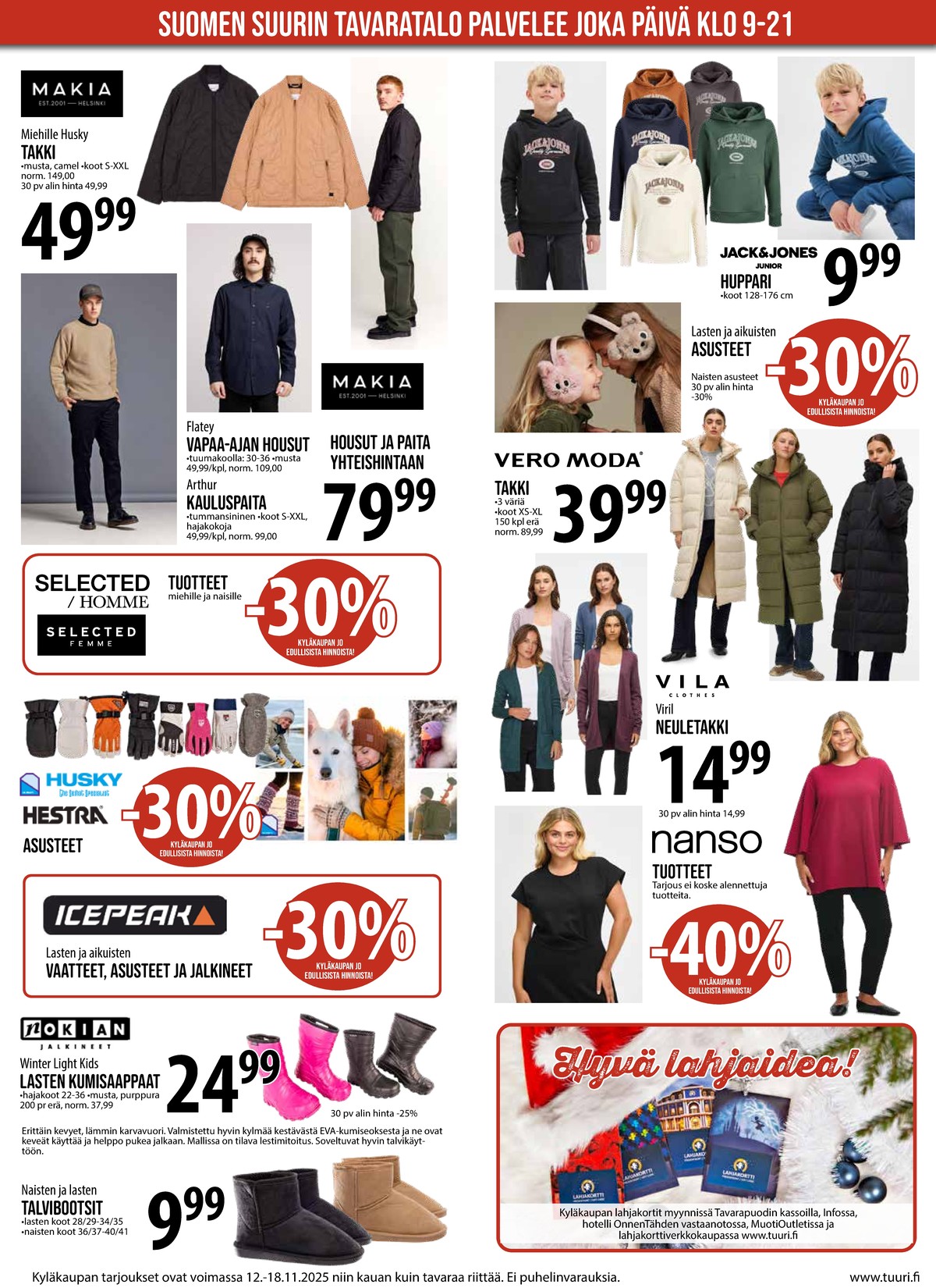 Katso ketjun Keskinen tarjouslehti viikolta 46 sivustolla Viikkotarjoukset.fi. Löydät monia hyviä tarjouksia erilaisista tuotteista. Lue tarjouslehti täältä! Sivu 5