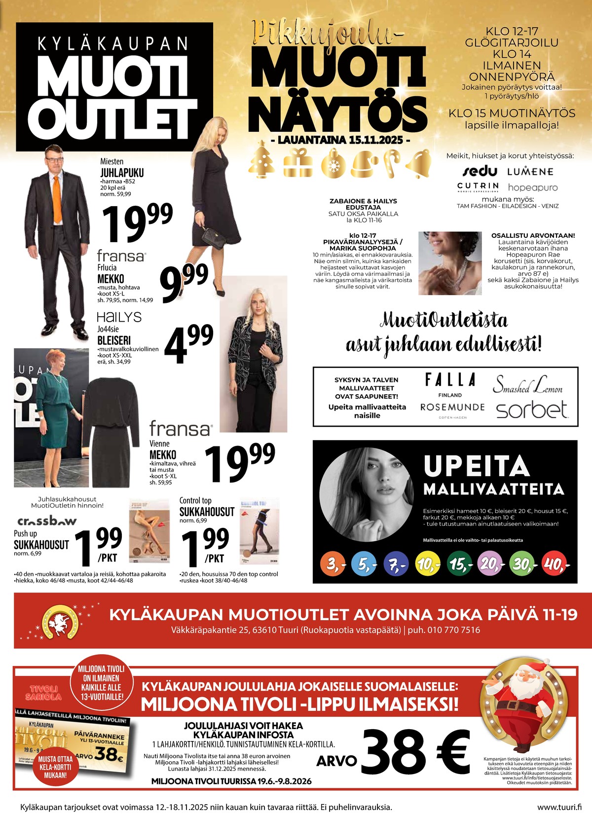 Katso ketjun Keskinen tarjouslehti viikolta 46 sivustolla Viikkotarjoukset.fi. Löydät monia hyviä tarjouksia erilaisista tuotteista. Lue tarjouslehti täältä! Sivu 7