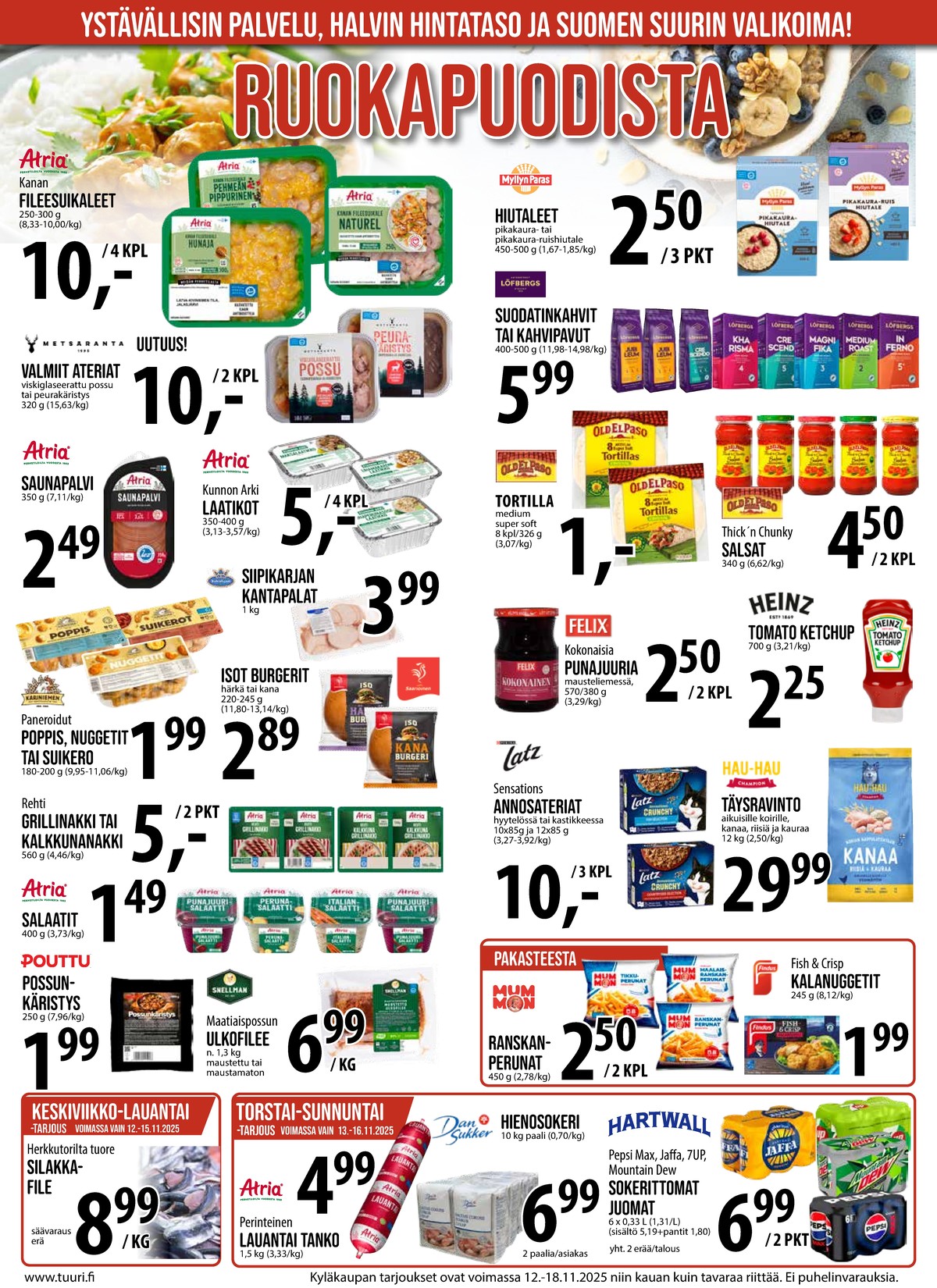 Katso ketjun Keskinen tarjouslehti viikolta 46 sivustolla Viikkotarjoukset.fi. Löydät monia hyviä tarjouksia erilaisista tuotteista, esimerkiksi %product1% tai muista tuotteista. Lue tarjouslehti täältä! Sivu 8