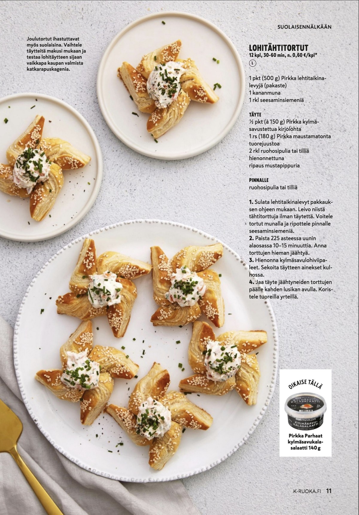 Katso ketjun K-Ruoka tarjouslehti viikolta 47 sivustolla Viikkotarjoukset.fi. Löydät monia hyviä tarjouksia erilaisista tuotteista. Lue tarjouslehti täältä! Sivu 11