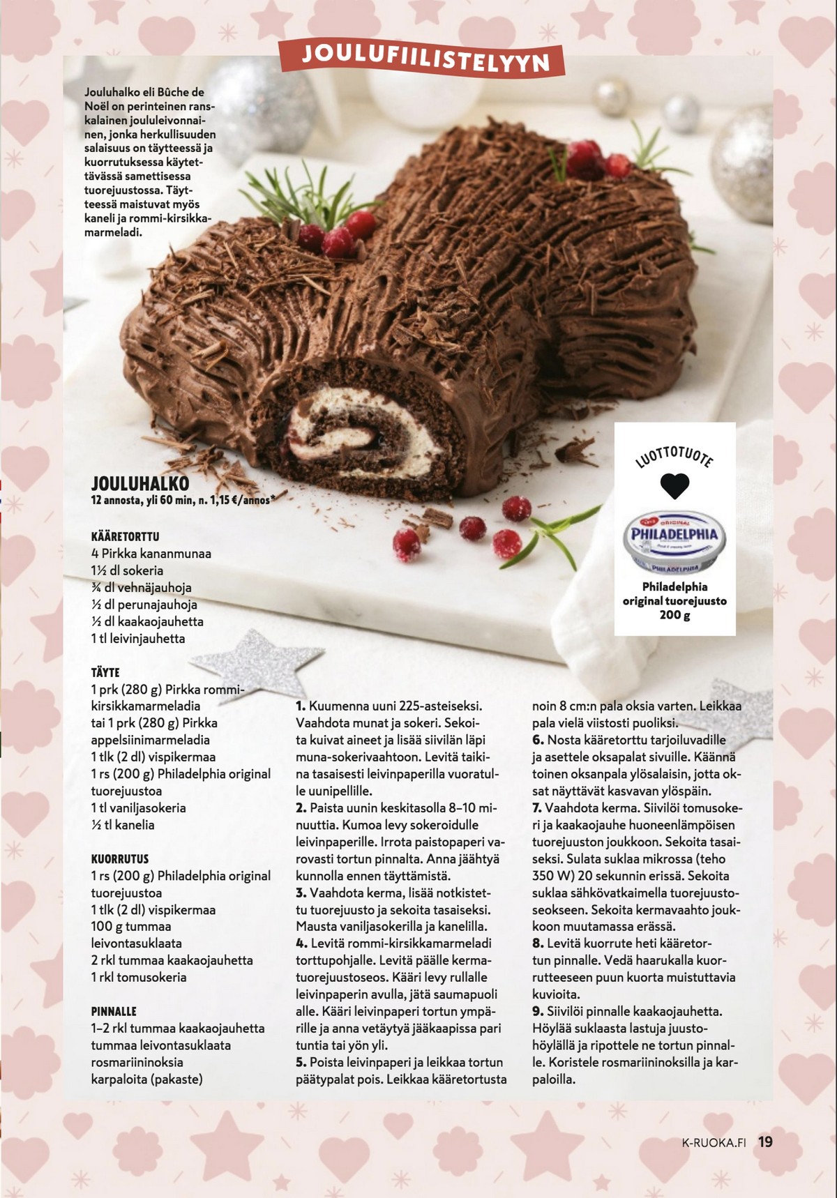 Katso ketjun K-Ruoka tarjouslehti viikolta 47 sivustolla Viikkotarjoukset.fi. Löydät monia hyviä tarjouksia erilaisista tuotteista. Lue tarjouslehti täältä! Sivu 19