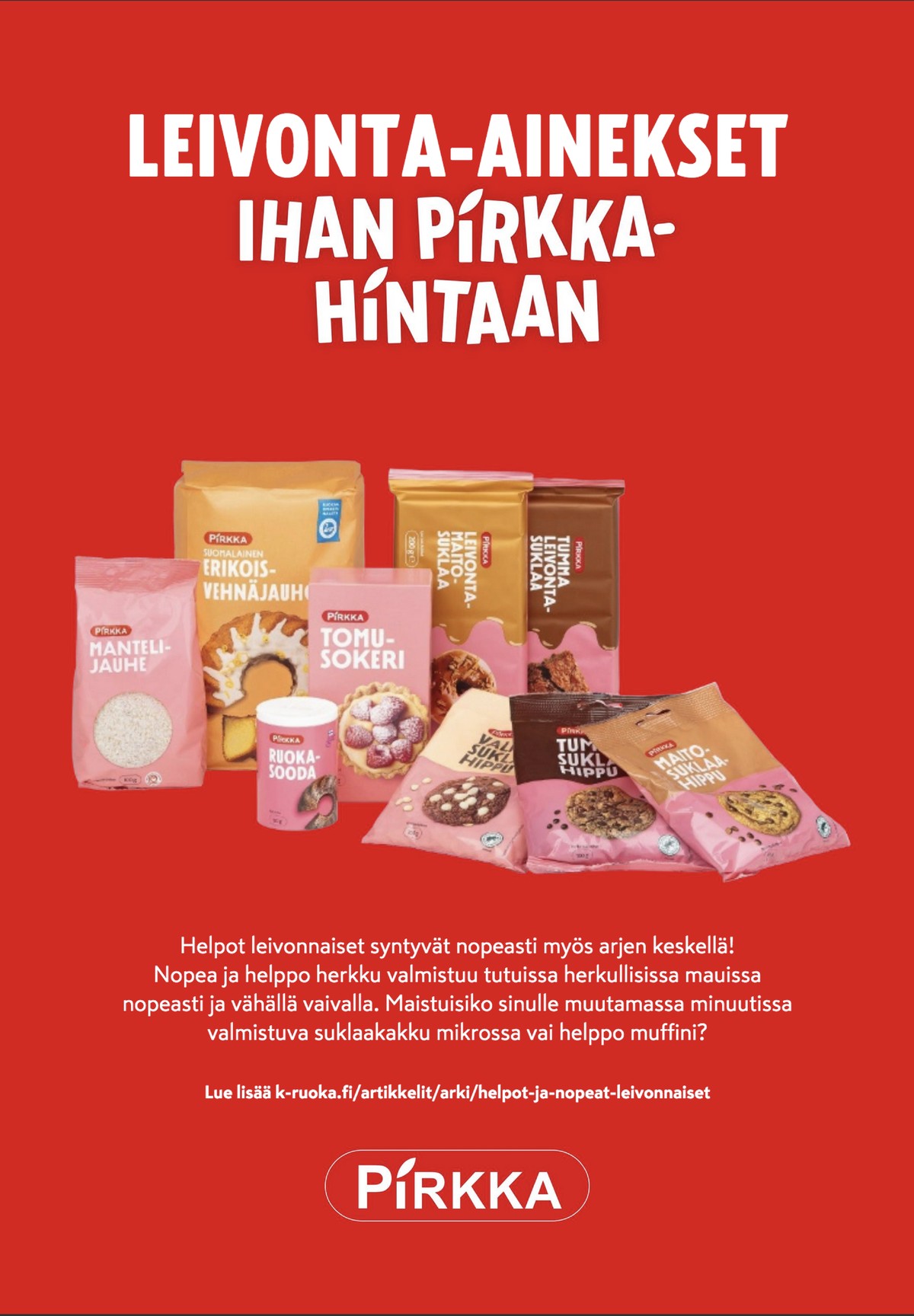 Katso ketjun K-Ruoka tarjouslehti viikolta 47 sivustolla Viikkotarjoukset.fi. Löydät monia hyviä tarjouksia erilaisista tuotteista. Lue tarjouslehti täältä! Sivu 30