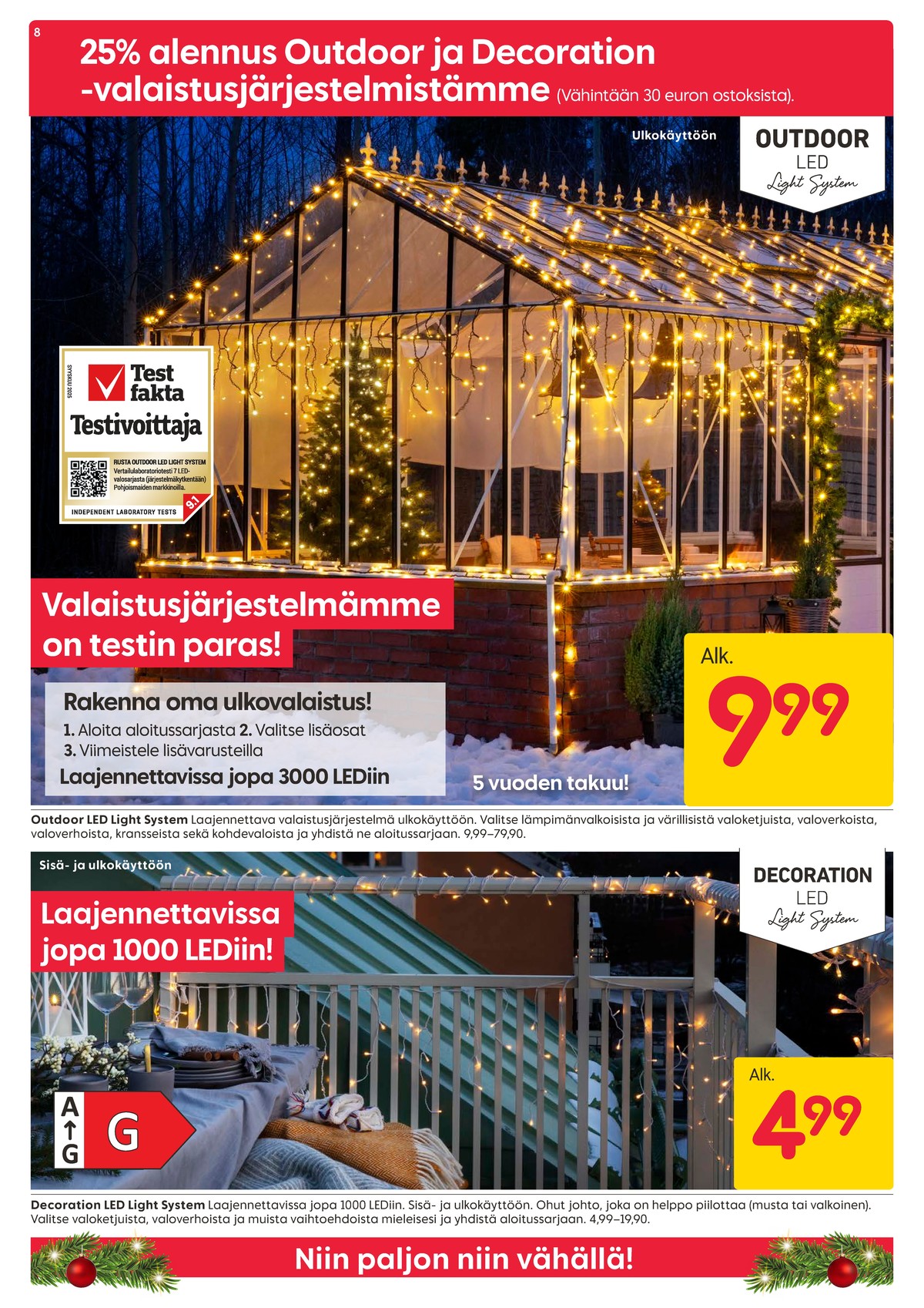 Katso ketjun Rusta tarjouslehti viikolta 47 sivustolla Viikkotarjoukset.fi. Löydät monia hyviä tarjouksia erilaisista tuotteista, esimerkiksi led-valosarjat ei määritelty tai led-valosarjat ei määritelty. Lue tarjouslehti täältä! Sivu 8