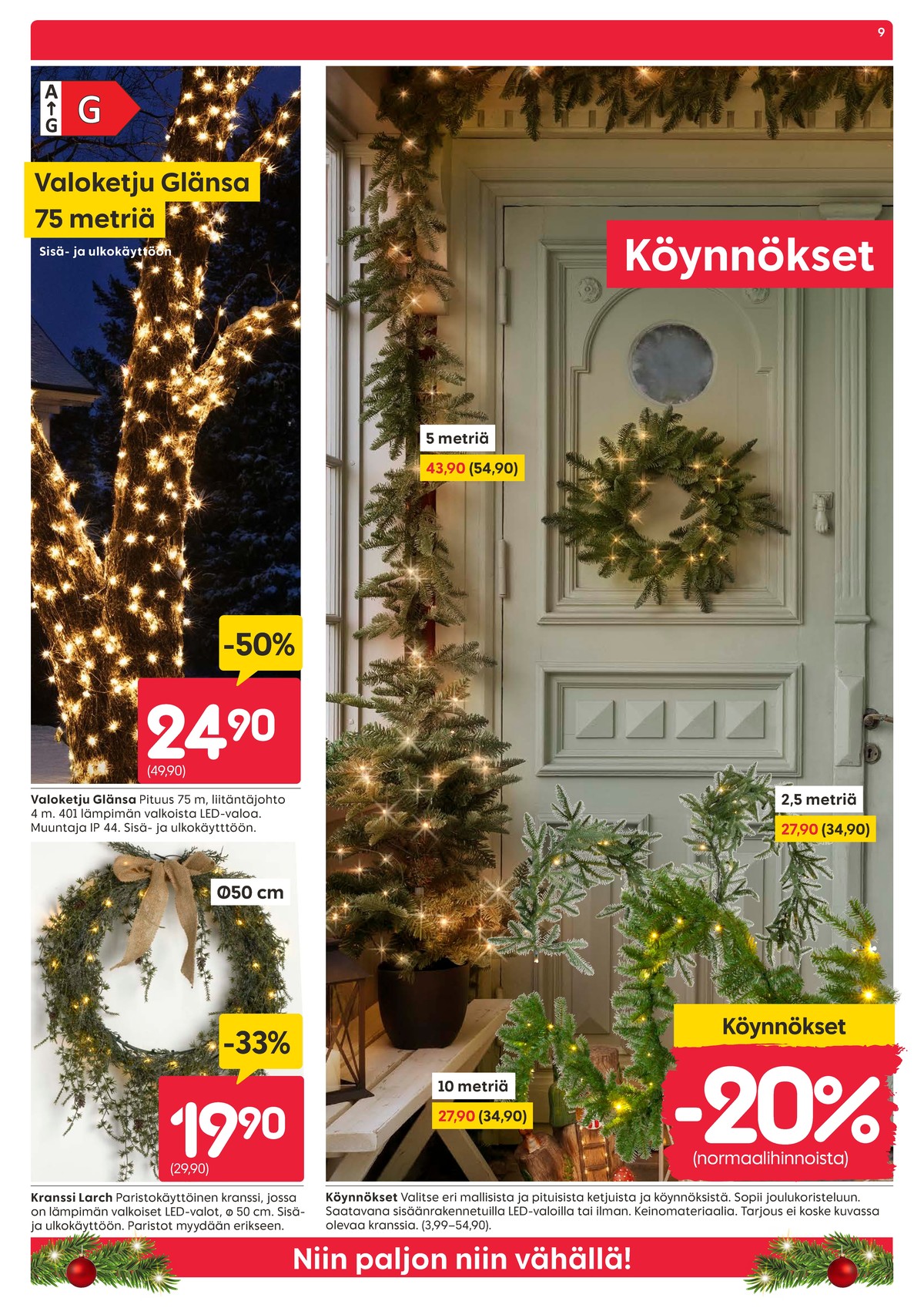 Katso ketjun Rusta tarjouslehti viikolta 47 sivustolla Viikkotarjoukset.fi. Löydät monia hyviä tarjouksia erilaisista tuotteista, esimerkiksi %product1% tai muista tuotteista. Lue tarjouslehti täältä! Sivu 9