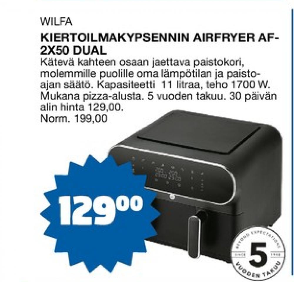 Tarjoukset ja hintavertailu haulla Wilfa, , Airfryer 0.000 kpl 1 kappale €129.00