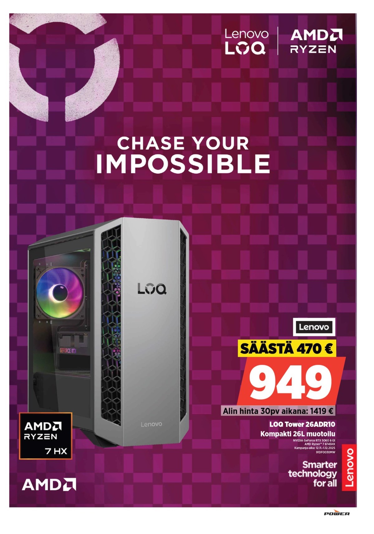 Katso ketjun Power tarjouslehti viikolta 47 sivustolla Viikkotarjoukset.fi. Löydät monia hyviä tarjouksia erilaisista tuotteista. Lue tarjouslehti täältä! Sivu 18