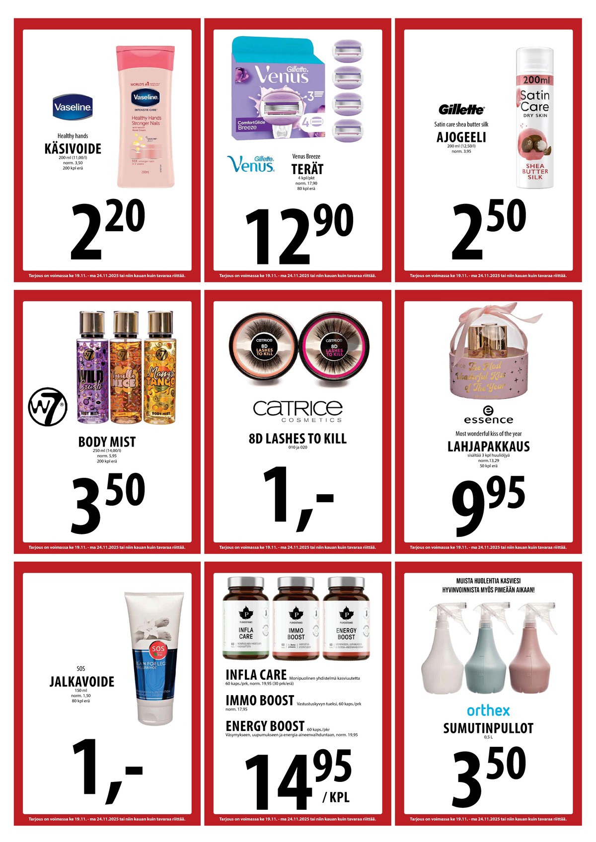 Katso ketjun Keskinen tarjouslehti viikolta 47 sivustolla Viikkotarjoukset.fi. Löydät monia hyviä tarjouksia erilaisista tuotteista. Lue tarjouslehti täältä! Sivu 16