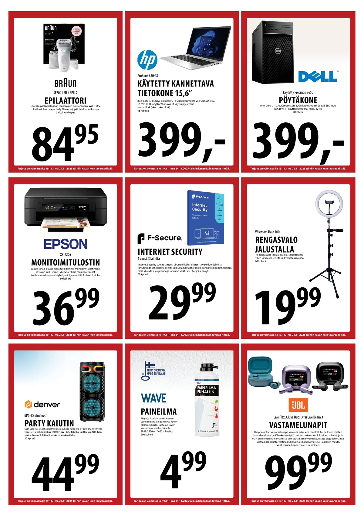 Katso ketjun Keskinen tarjouslehti viikolta 47 sivustolla Viikkotarjoukset.fi. Löydät monia hyviä tarjouksia erilaisista tuotteista. Lue tarjouslehti täältä! Sivu 18