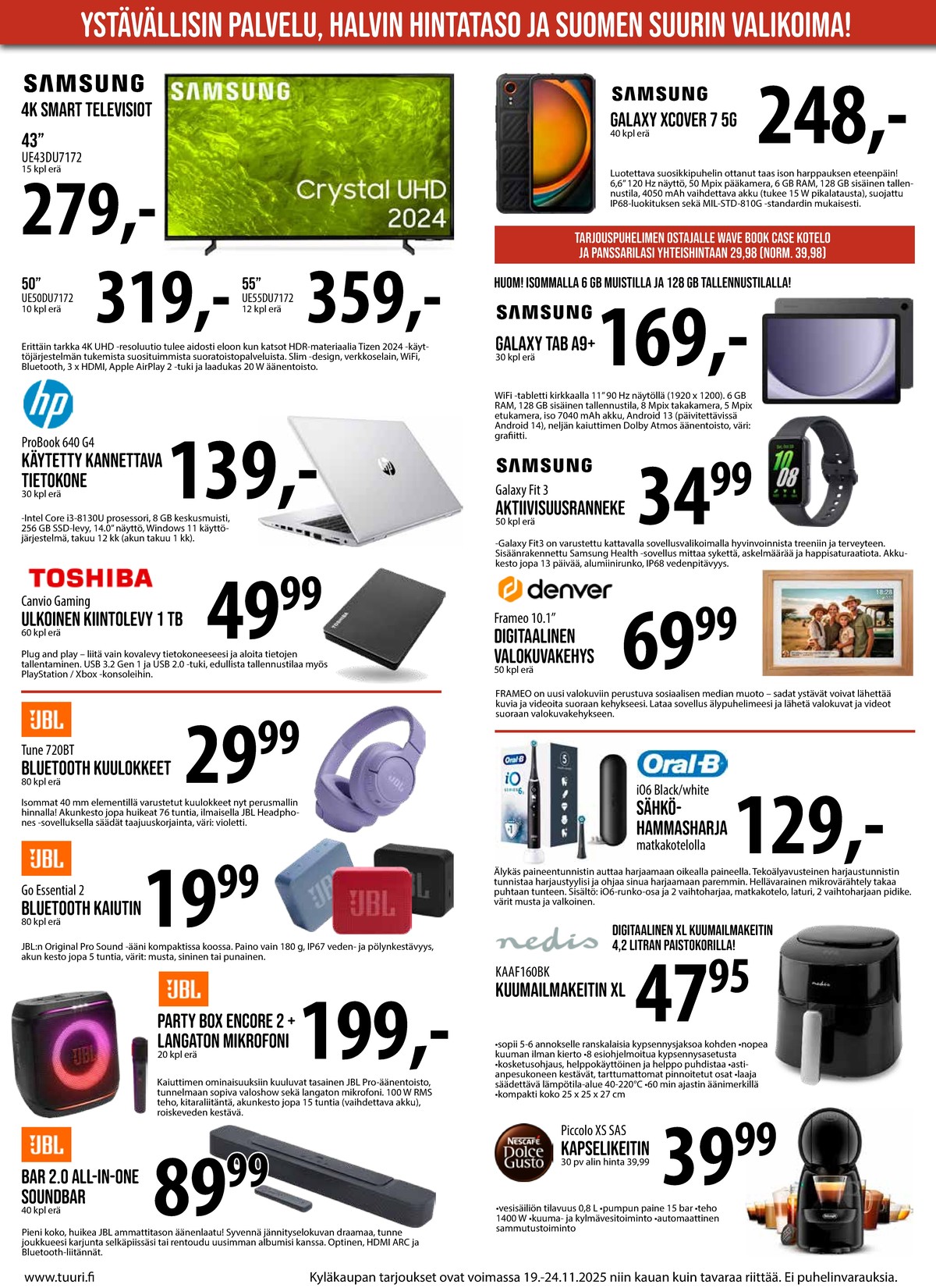 Katso ketjun Keskinen tarjouslehti viikolta 47 sivustolla Viikkotarjoukset.fi. Löydät monia hyviä tarjouksia erilaisista tuotteista. Lue tarjouslehti täältä! Sivu 3