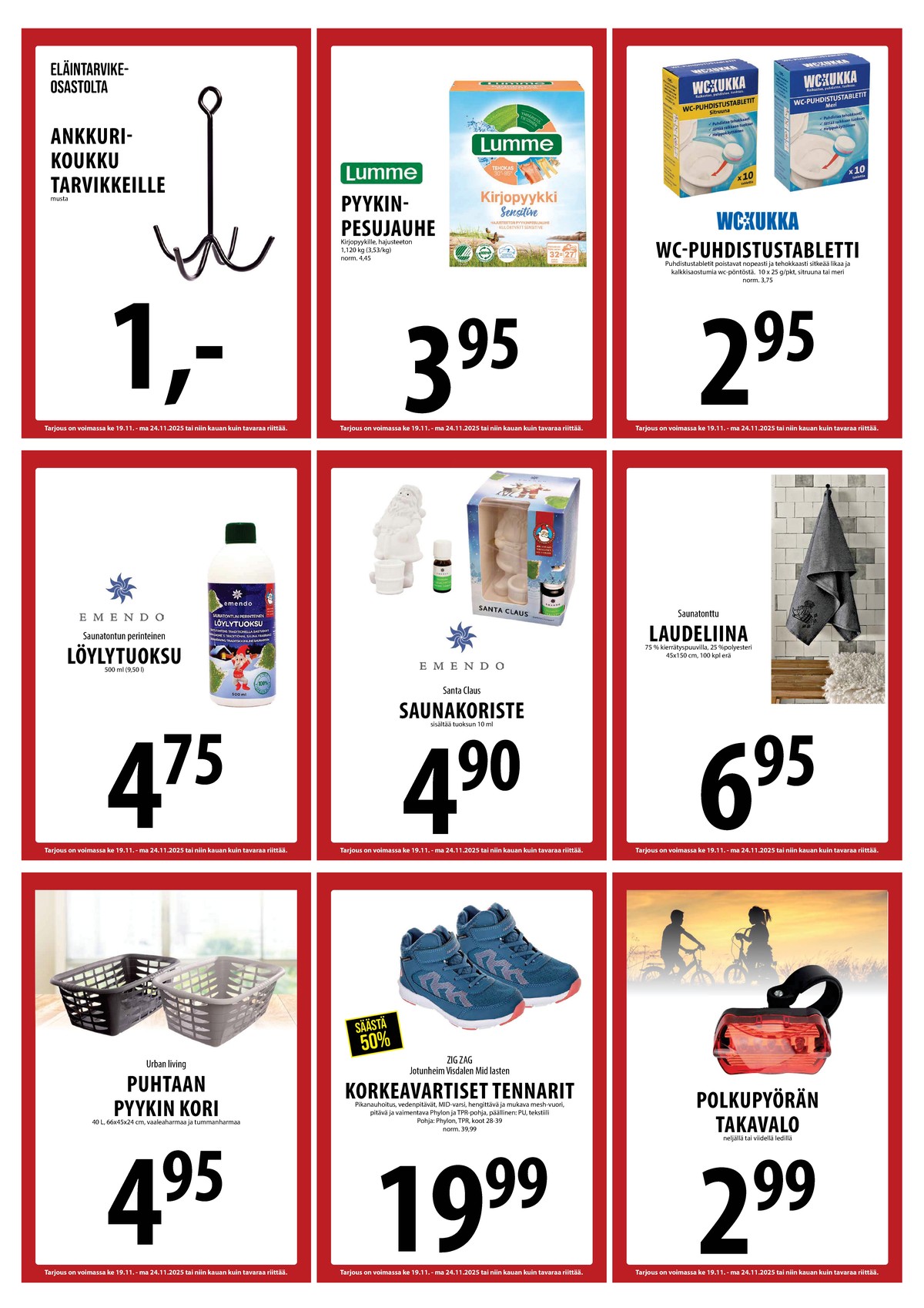 Katso ketjun Keskinen tarjouslehti viikolta 47 sivustolla Viikkotarjoukset.fi. Löydät monia hyviä tarjouksia erilaisista tuotteista. Lue tarjouslehti täältä! Sivu 21