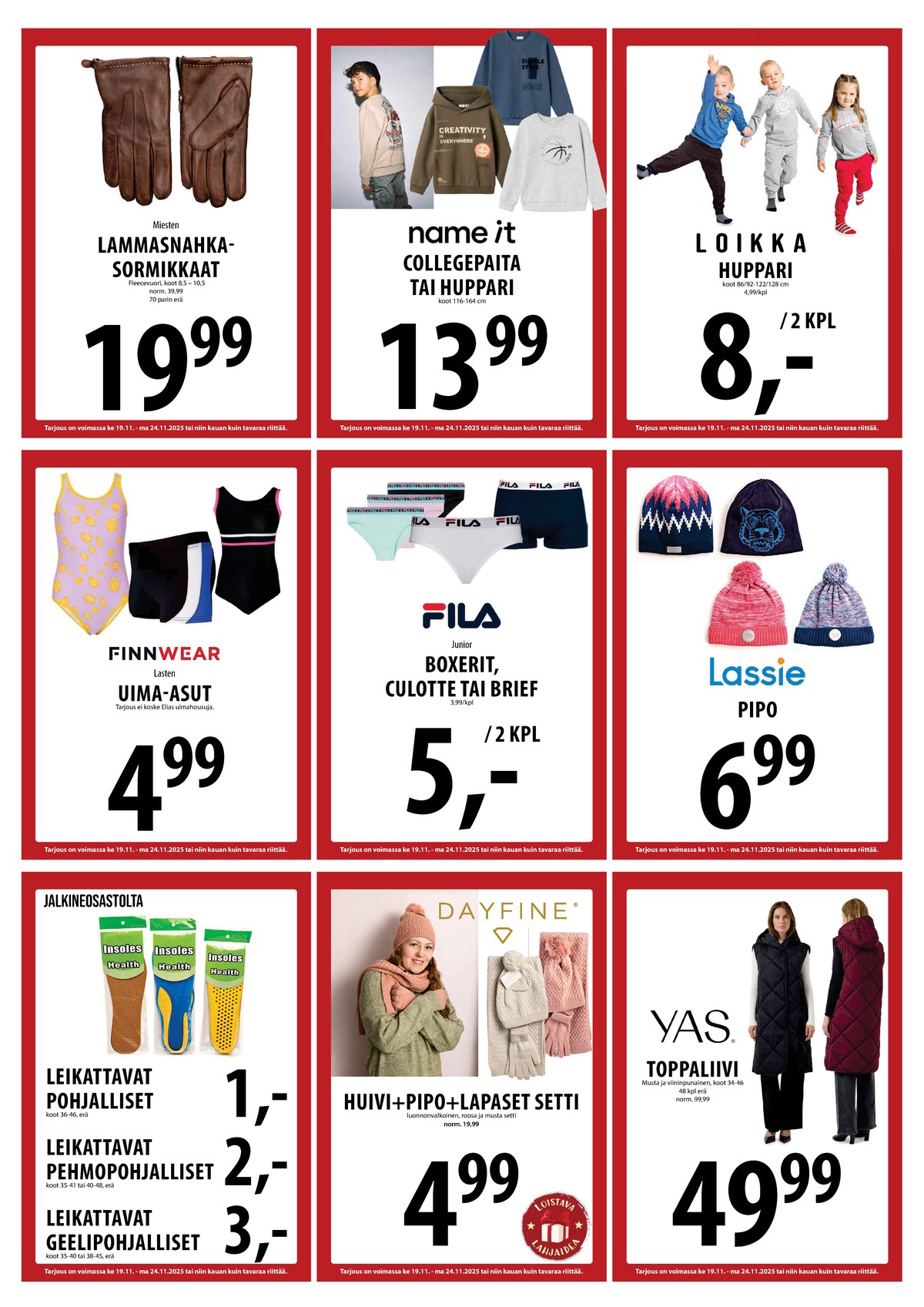 Katso ketjun Keskinen tarjouslehti viikolta 47 sivustolla Viikkotarjoukset.fi. Löydät monia hyviä tarjouksia erilaisista tuotteista. Lue tarjouslehti täältä! Sivu 23