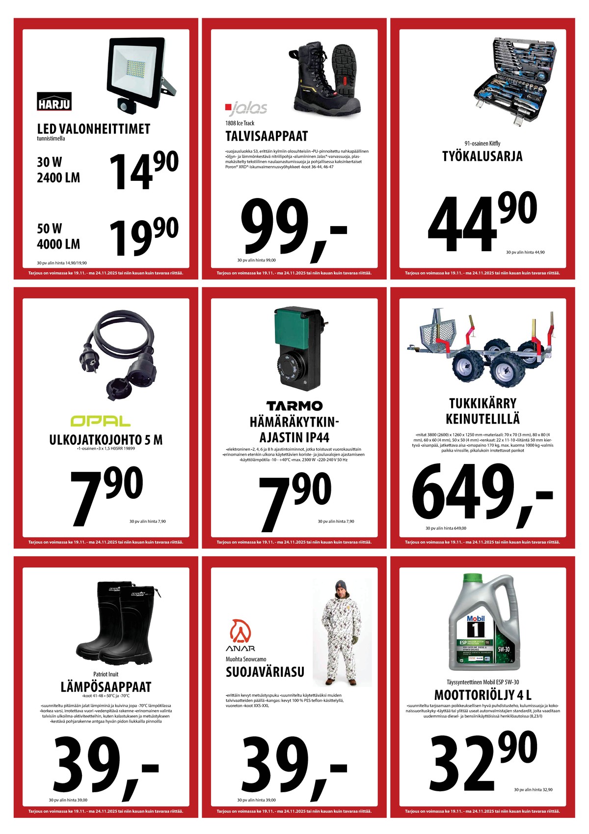 Katso ketjun Keskinen tarjouslehti viikolta 47 sivustolla Viikkotarjoukset.fi. Löydät monia hyviä tarjouksia erilaisista tuotteista. Lue tarjouslehti täältä! Sivu 26