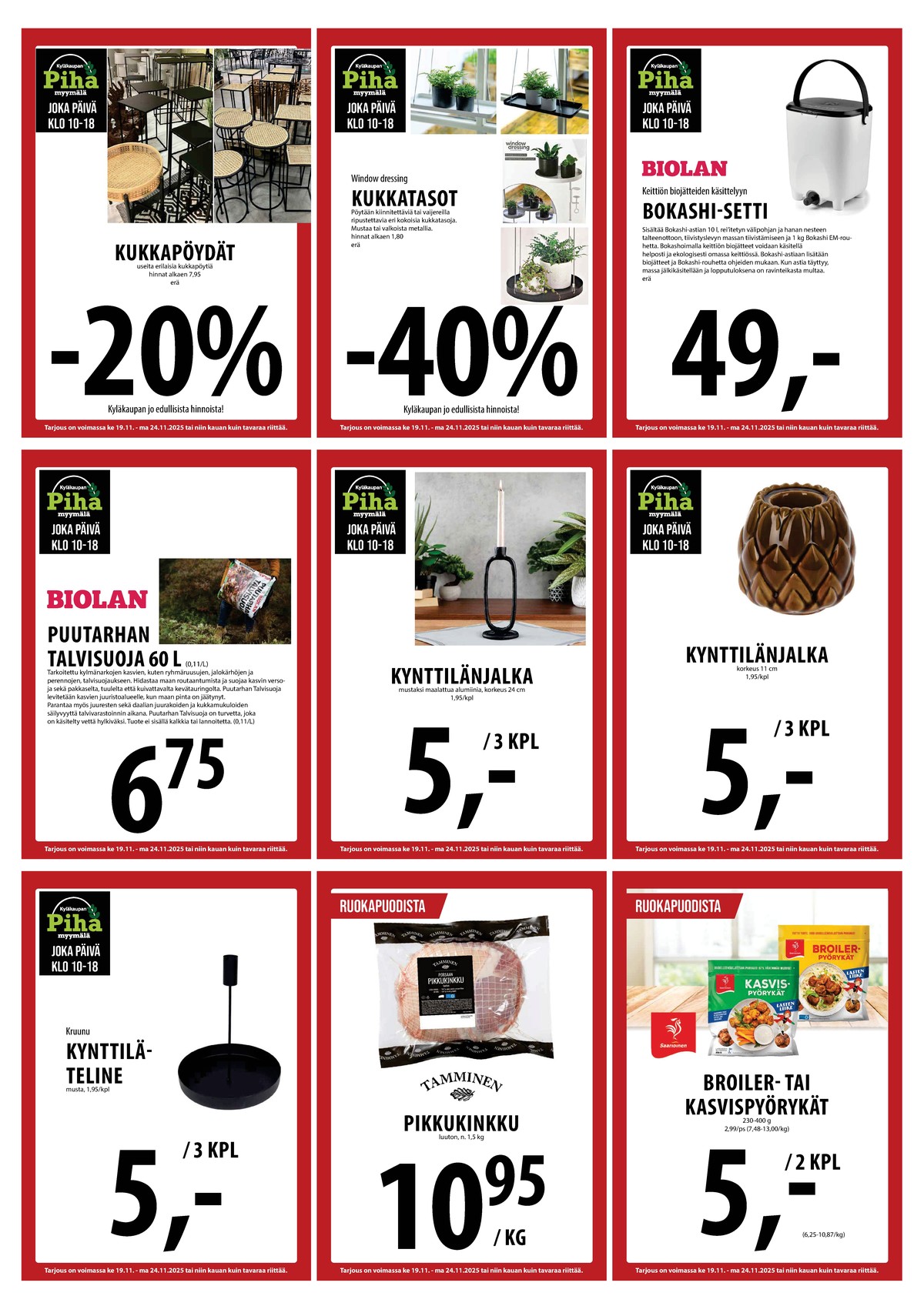 Katso ketjun Keskinen tarjouslehti viikolta 47 sivustolla Viikkotarjoukset.fi. Löydät monia hyviä tarjouksia erilaisista tuotteista. Lue tarjouslehti täältä! Sivu 28