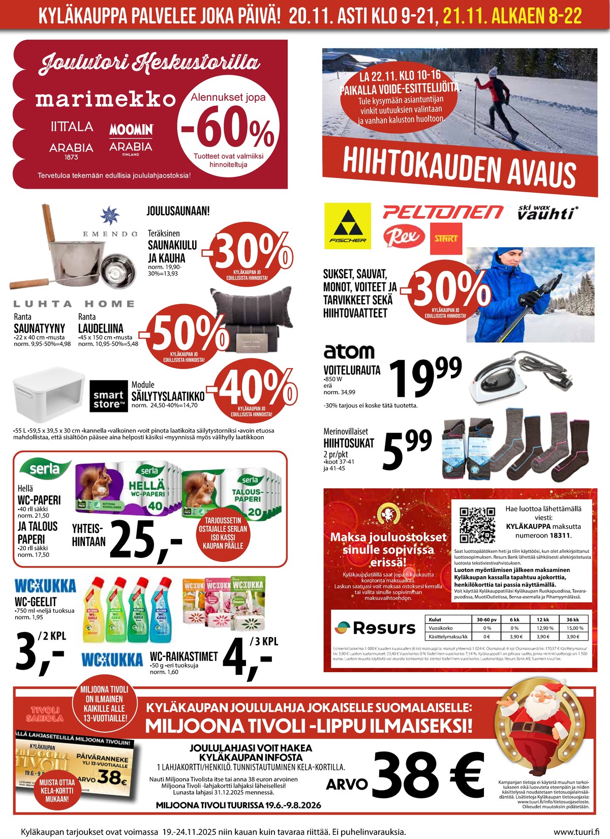 Katso ketjun Keskinen tarjouslehti viikolta 47 sivustolla Viikkotarjoukset.fi. Löydät monia hyviä tarjouksia erilaisista tuotteista. Lue tarjouslehti täältä! Sivu 4