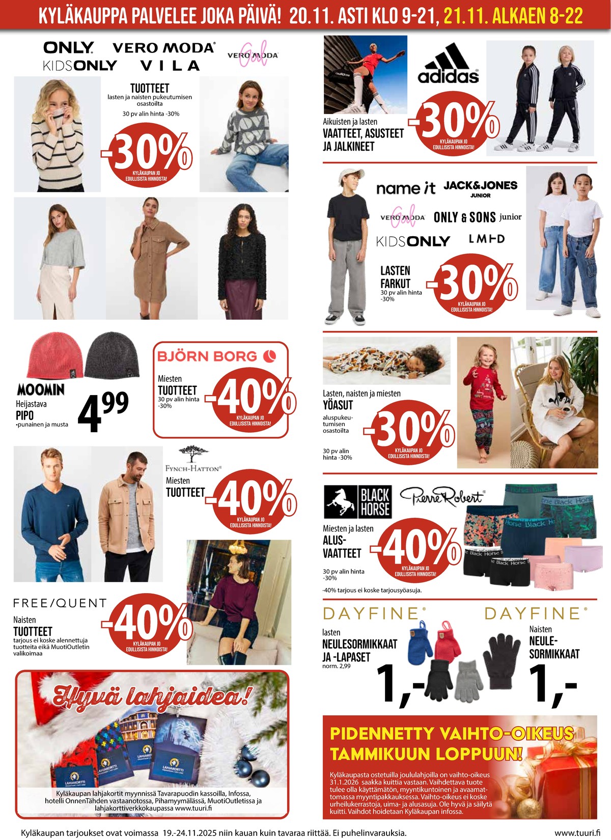 Katso ketjun Keskinen tarjouslehti viikolta 47 sivustolla Viikkotarjoukset.fi. Löydät monia hyviä tarjouksia erilaisista tuotteista. Lue tarjouslehti täältä! Sivu 6