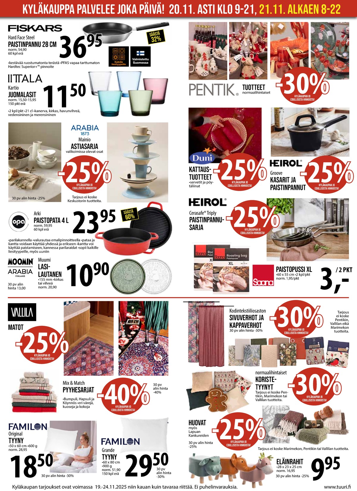 Katso ketjun Keskinen tarjouslehti viikolta 47 sivustolla Viikkotarjoukset.fi. Löydät monia hyviä tarjouksia erilaisista tuotteista. Lue tarjouslehti täältä! Sivu 8