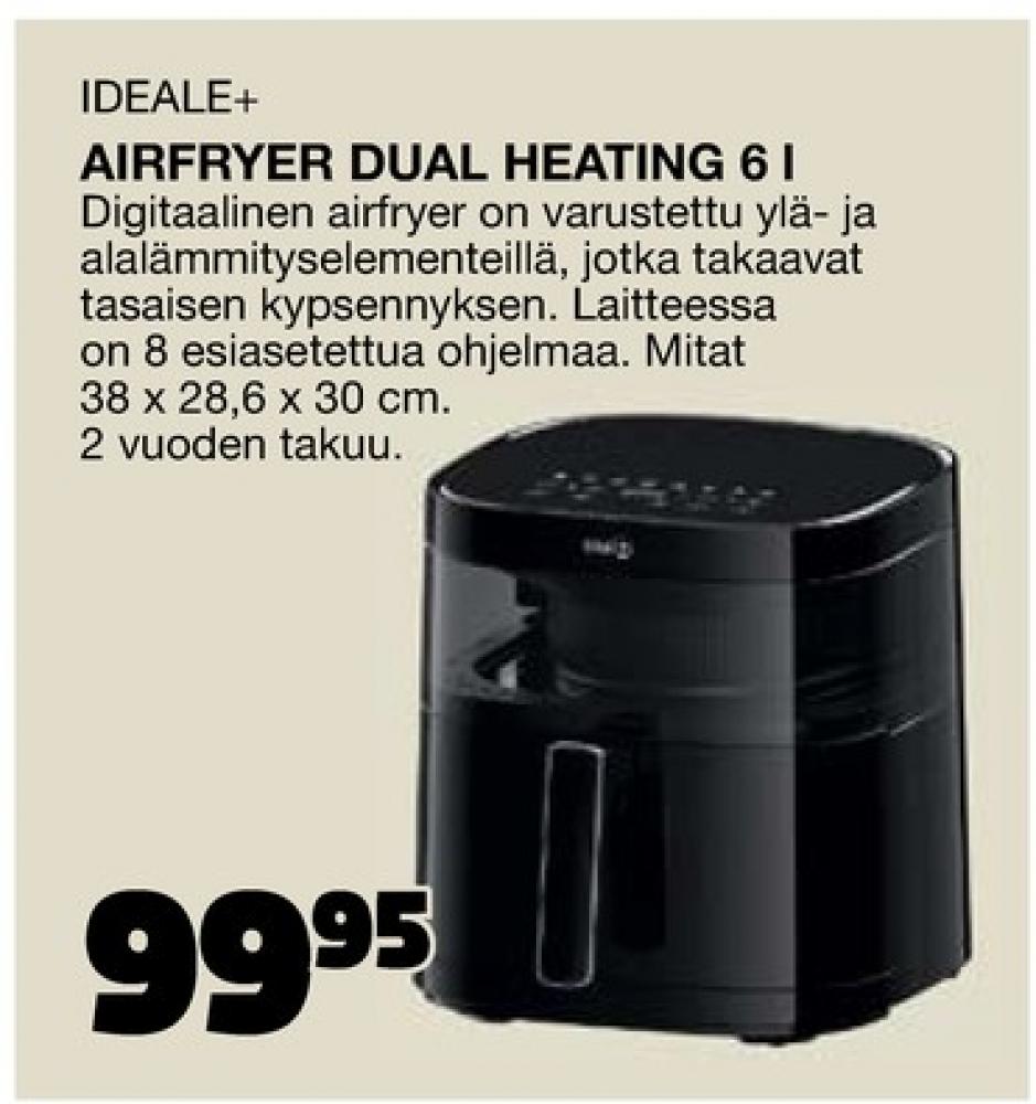 Tarjoukset ja hintavertailu haulla Ideale, , Airfryer 0.000 kpl 1 kappale €99.95