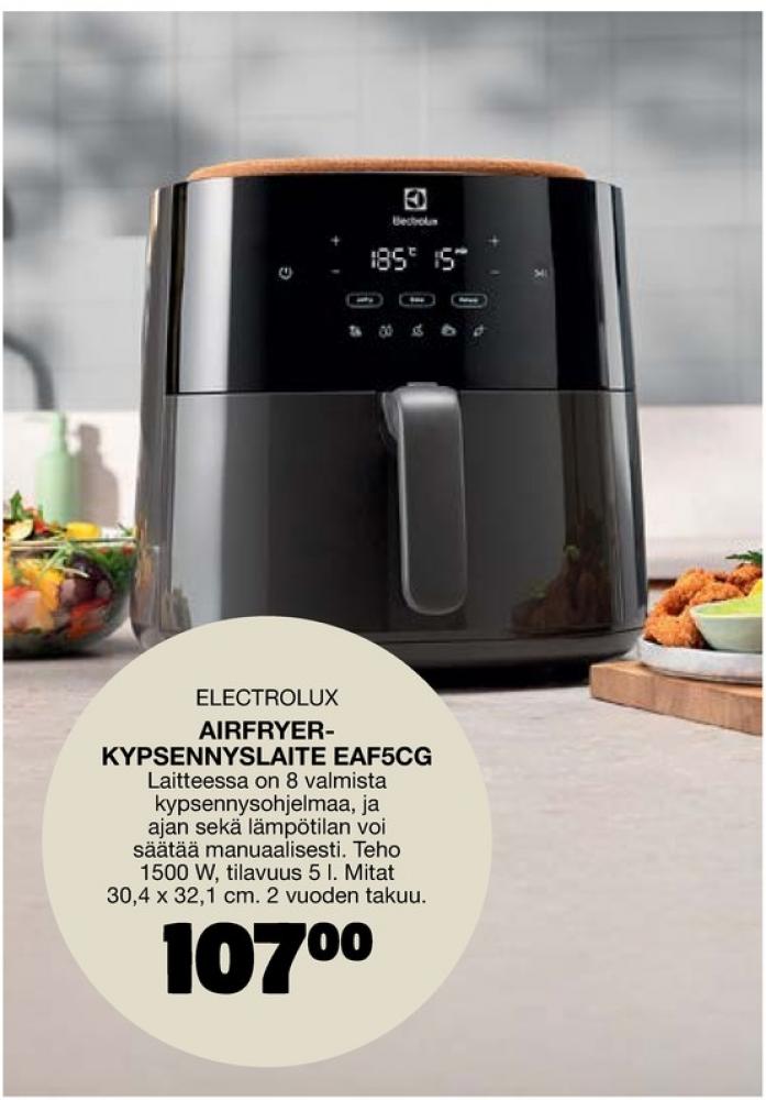 Tarjoukset ja hintavertailu haulla Electrolux, , Airfryer 0.000 kpl 1 kappale €107.00