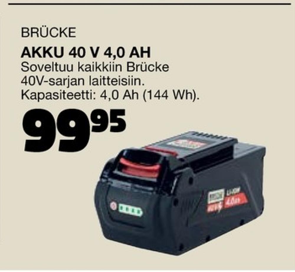 Tarjoukset ja hintavertailu haulla Brücke, , Akut 0.000 kpl 1 kappale €99.95