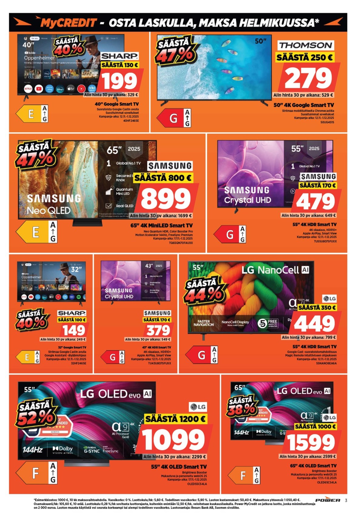 Katso ketjun Power tarjouslehti viikolta 48 sivustolla Viikkotarjoukset.fi. Löydät monia hyviä tarjouksia erilaisista tuotteista, esimerkiksi %product1% tai muista tuotteista. Lue tarjouslehti täältä! Sivu 3