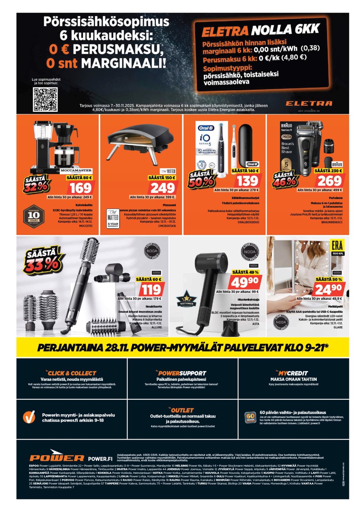 Katso ketjun Power tarjouslehti viikolta 48 sivustolla Viikkotarjoukset.fi. Löydät monia hyviä tarjouksia erilaisista tuotteista. Lue tarjouslehti täältä! Sivu 22