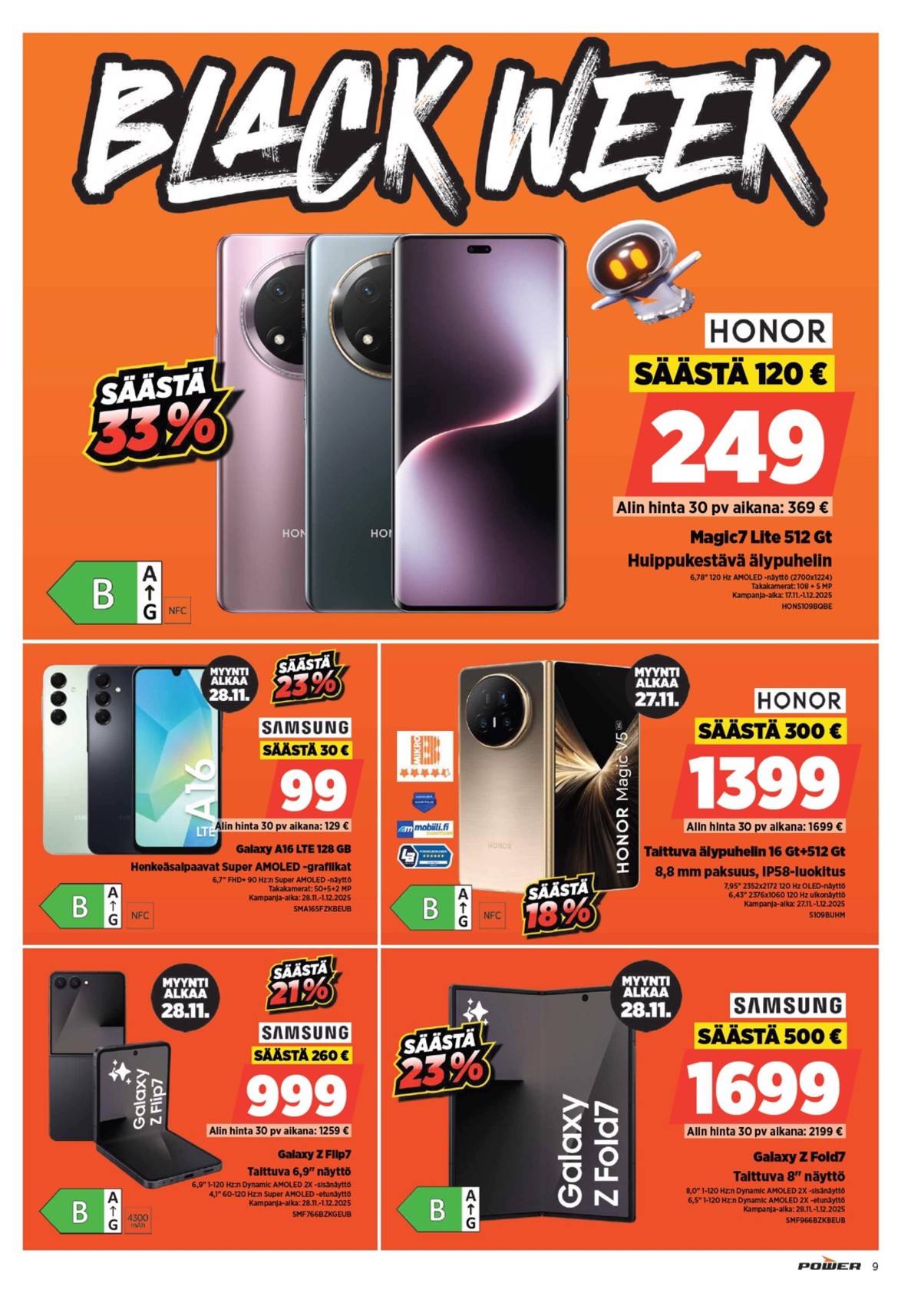 Katso ketjun Power tarjouslehti viikolta 48 sivustolla Viikkotarjoukset.fi. Löydät monia hyviä tarjouksia erilaisista tuotteista. Lue tarjouslehti täältä! Sivu 10