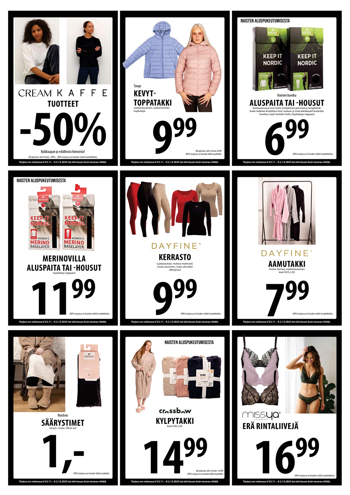 Katso ketjun Keskinen tarjouslehti viikolta 48 sivustolla Viikkotarjoukset.fi. Löydät monia hyviä tarjouksia erilaisista tuotteista. Lue tarjouslehti täältä! Sivu 28