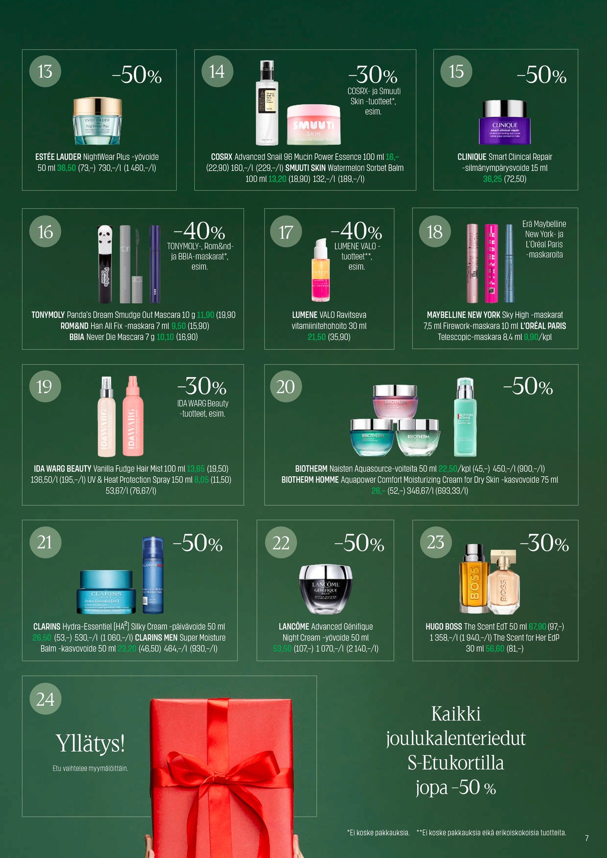 Katso ketjun Sokos tarjouslehti viikolta 49 sivustolla Viikkotarjoukset.fi. Löydät monia hyviä tarjouksia erilaisista tuotteista. Lue tarjouslehti täältä! Sivu 7