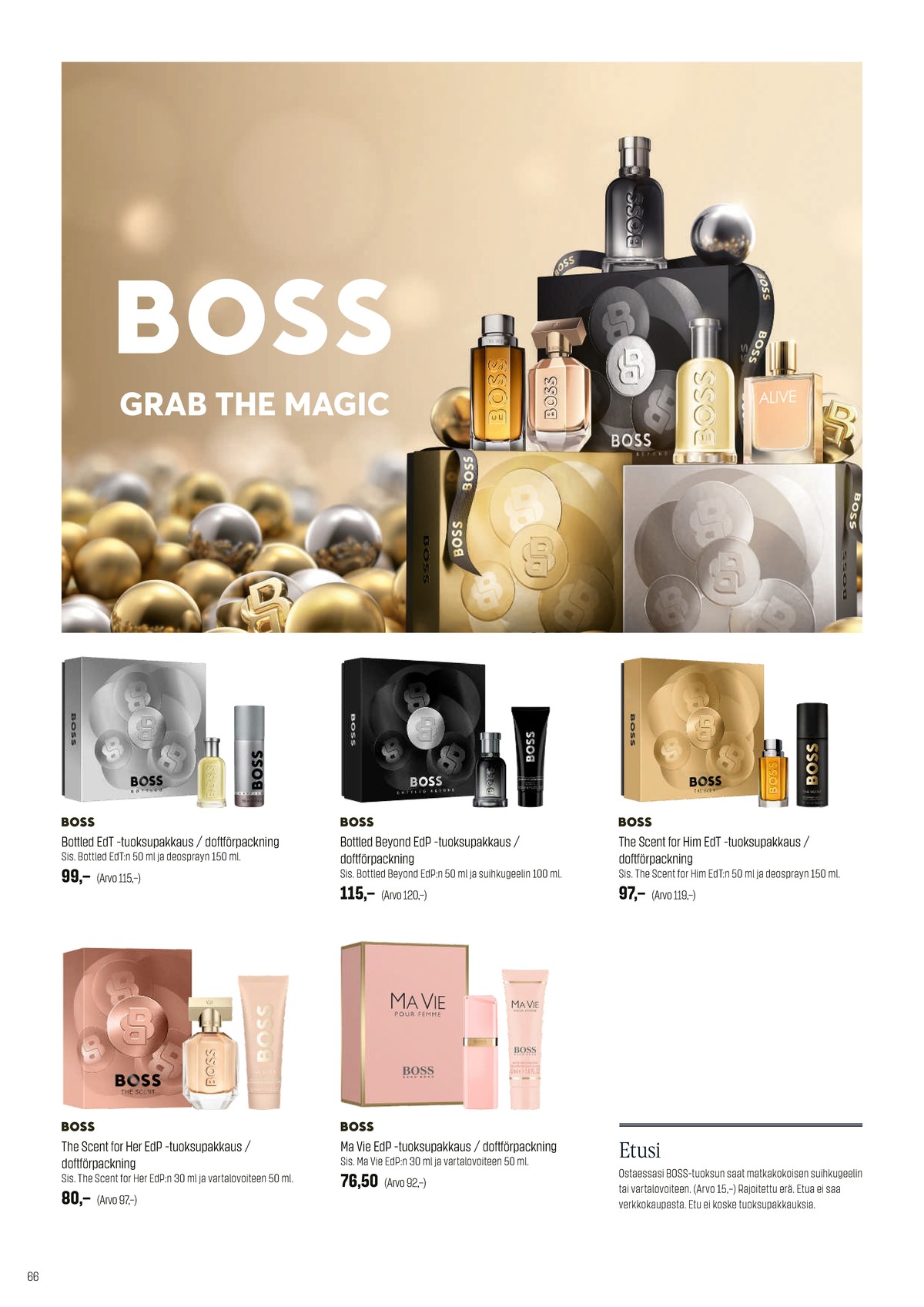 Katso ketjun Sokos tarjouslehti viikolta 49 sivustolla Viikkotarjoukset.fi. Löydät monia hyviä tarjouksia erilaisista tuotteista. Lue tarjouslehti täältä! Sivu 66