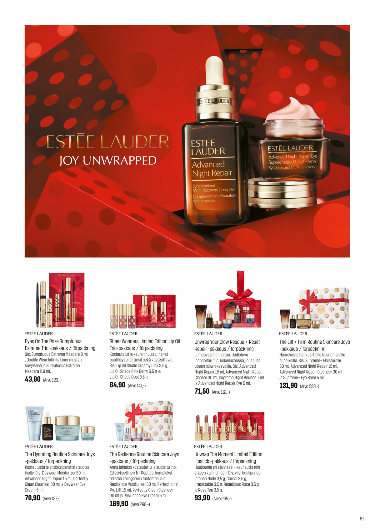 Katso ketjun Sokos tarjouslehti viikolta 49 sivustolla Viikkotarjoukset.fi. Löydät monia hyviä tarjouksia erilaisista tuotteista. Lue tarjouslehti täältä! Sivu 81