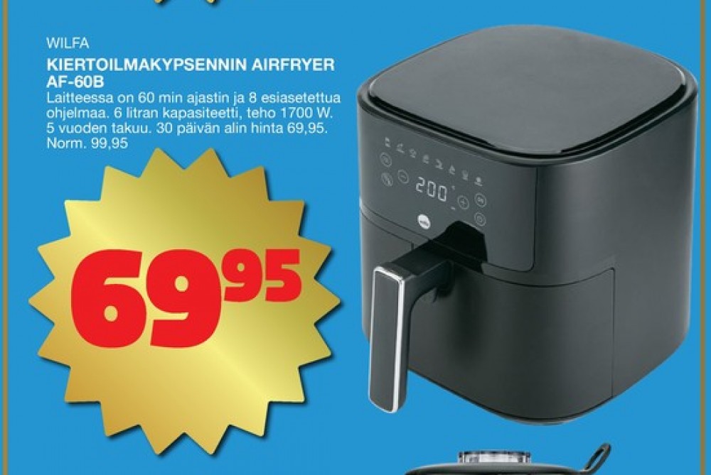 Tarjoukset ja hintavertailu haulla Wilfa, , Airfryer 0.000 kpl 1 kappale €69.95