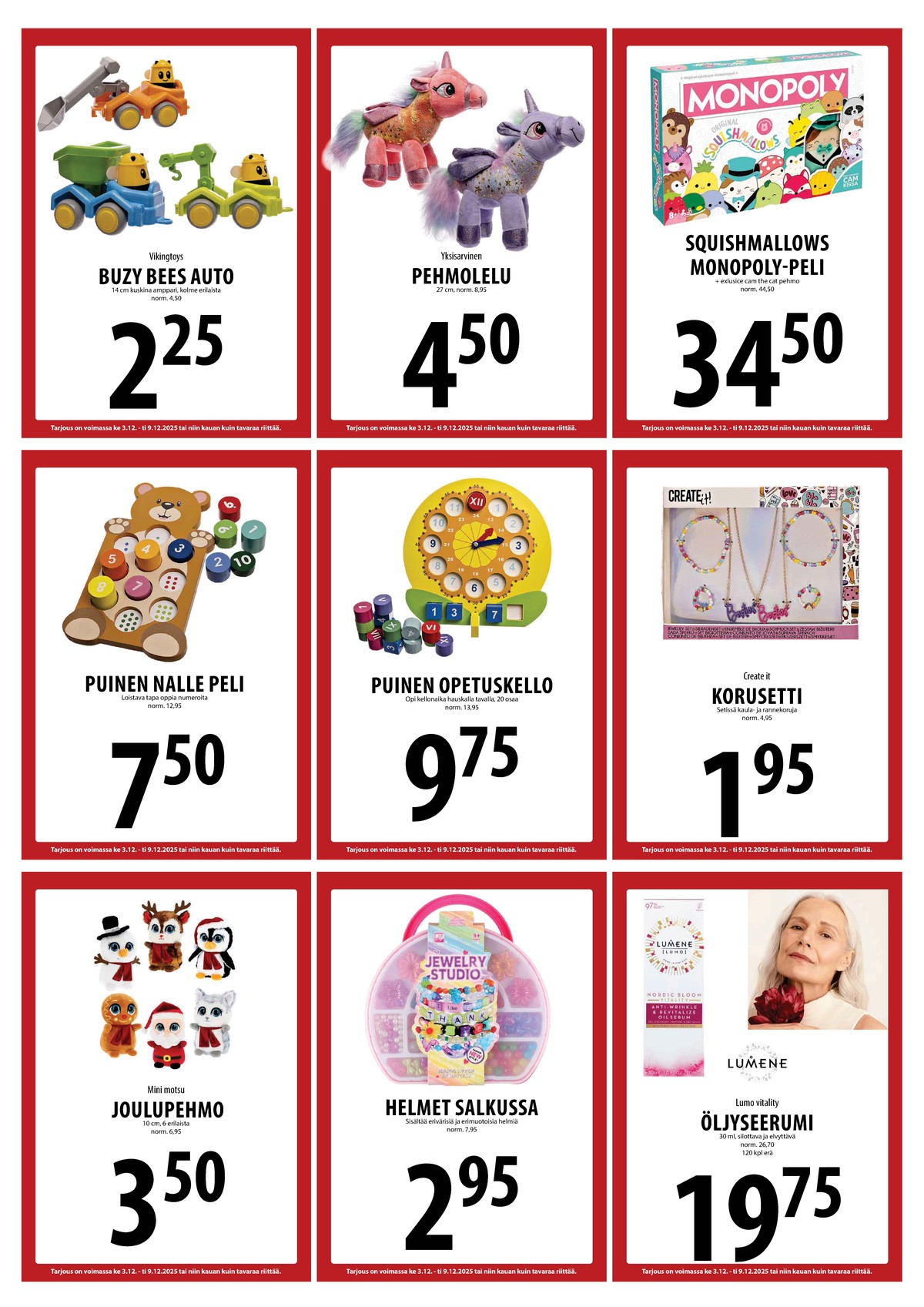 Katso ketjun Keskinen tarjouslehti viikolta 49 sivustolla Viikkotarjoukset.fi. Löydät monia hyviä tarjouksia erilaisista tuotteista, esimerkiksi %product1% tai muista tuotteista. Lue tarjouslehti täältä! Sivu 20