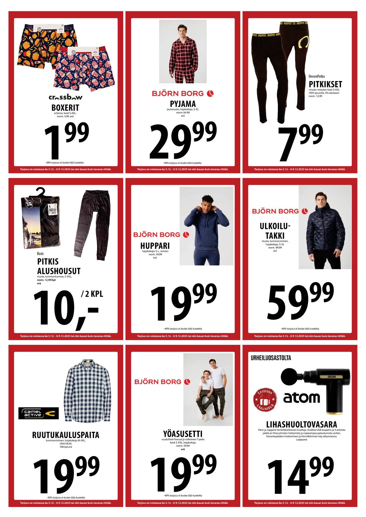 Katso ketjun Keskinen tarjouslehti viikolta 49 sivustolla Viikkotarjoukset.fi. Löydät monia hyviä tarjouksia erilaisista tuotteista, esimerkiksi %product1% tai muista tuotteista. Lue tarjouslehti täältä! Sivu 28