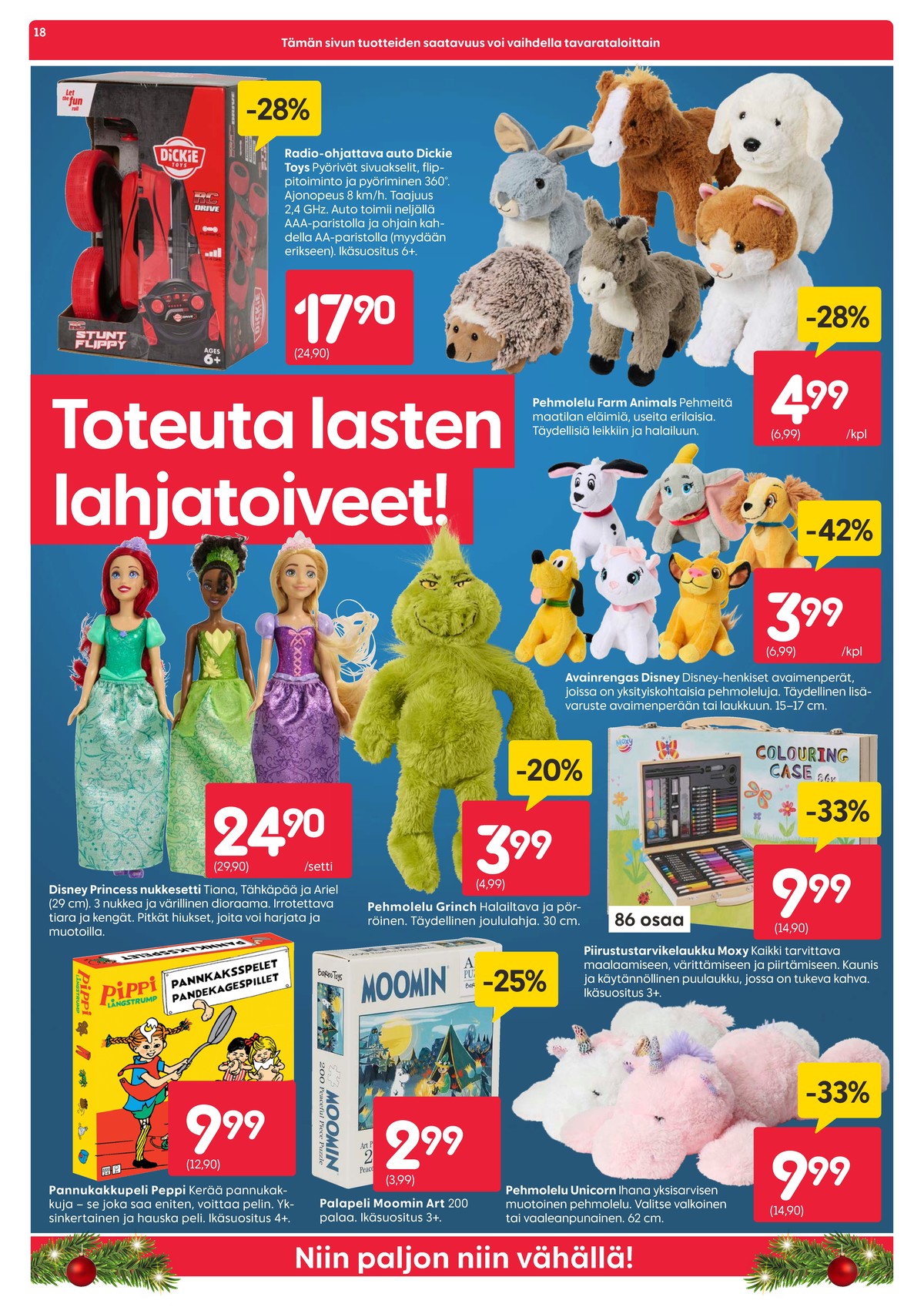 Katso ketjun Rusta tarjouslehti viikolta 50 sivustolla Viikkotarjoukset.fi. Löydät monia hyviä tarjouksia erilaisista tuotteista. Lue tarjouslehti täältä! Sivu 18