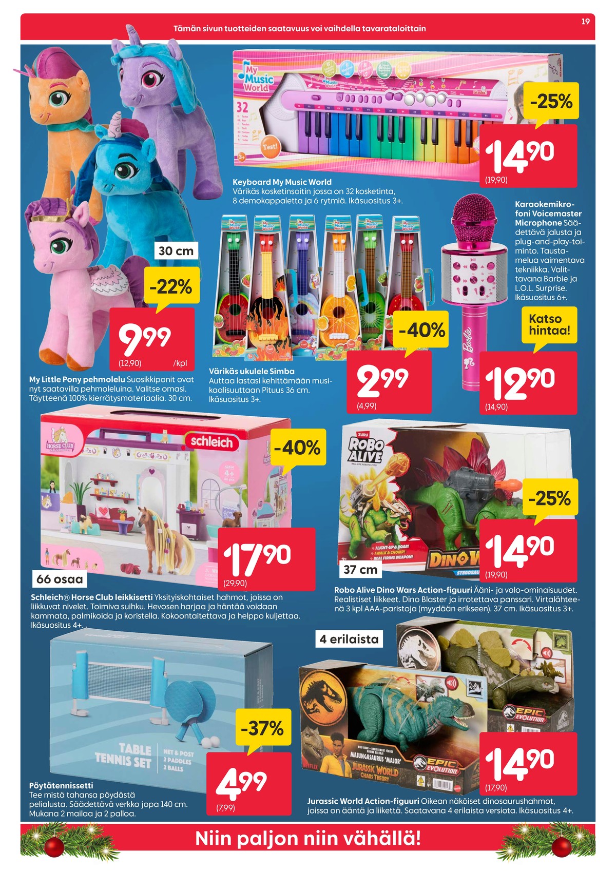 Katso ketjun Rusta tarjouslehti viikolta 50 sivustolla Viikkotarjoukset.fi. Löydät monia hyviä tarjouksia erilaisista tuotteista. Lue tarjouslehti täältä! Sivu 19