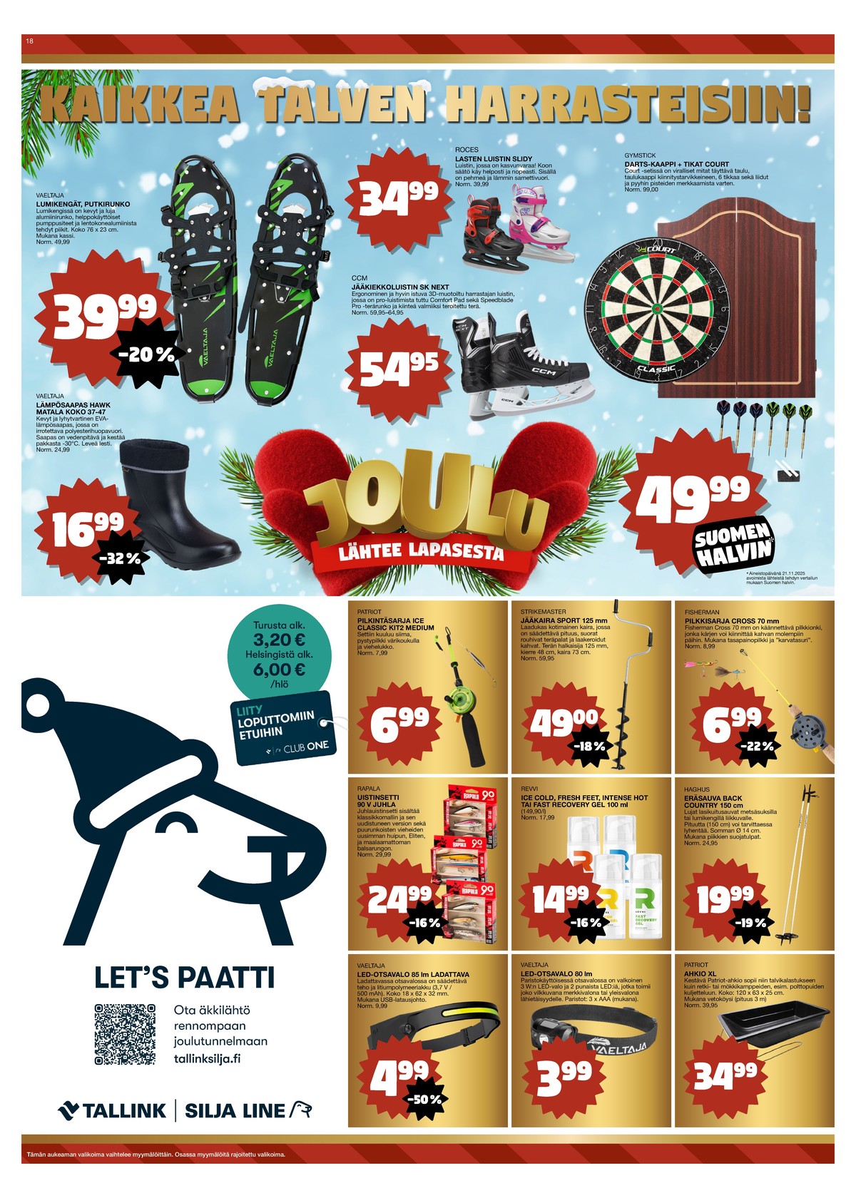 Katso ketjun Tokmanni tarjouslehti viikolta 50 sivustolla Viikkotarjoukset.fi. Löydät monia hyviä tarjouksia erilaisista tuotteista. Lue tarjouslehti täältä! Sivu 18