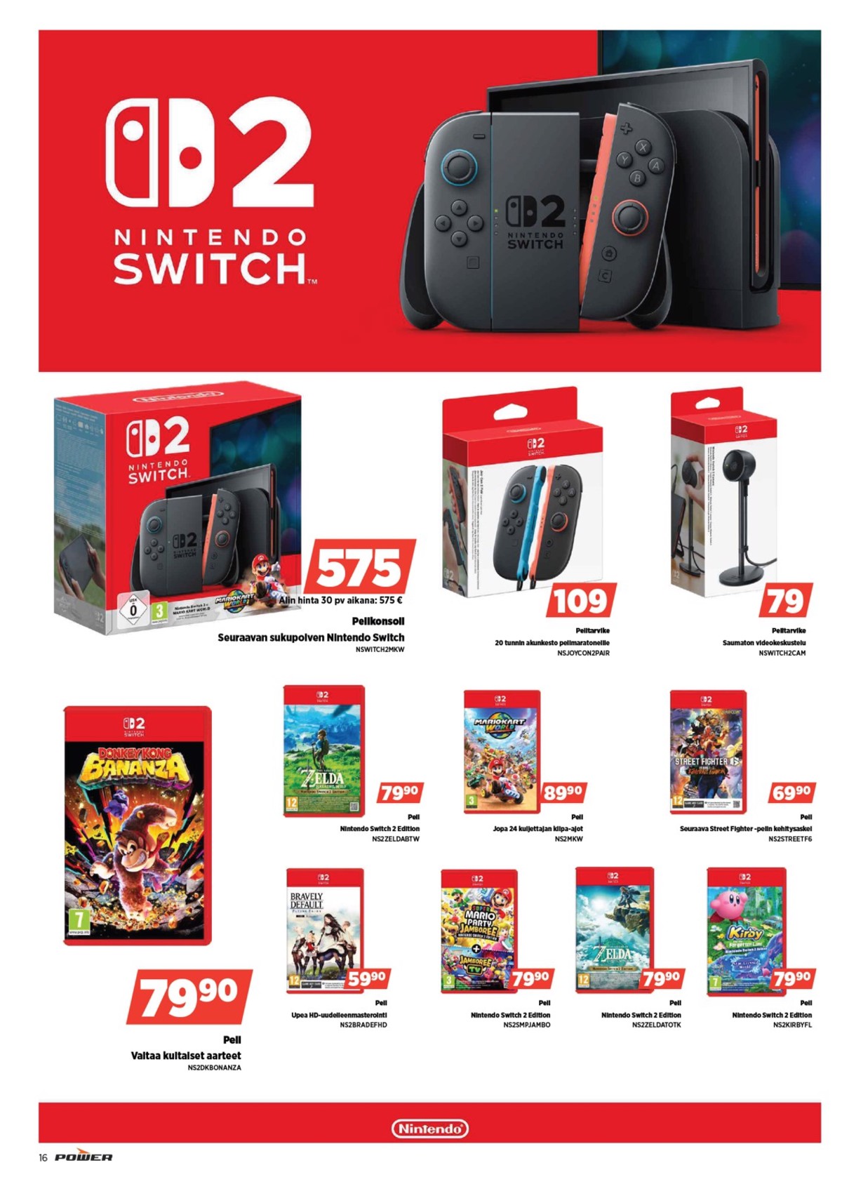 Katso ketjun Power tarjouslehti viikolta 50 sivustolla Viikkotarjoukset.fi. Löydät monia hyviä tarjouksia erilaisista tuotteista, esimerkiksi usb-laitteet nintendo tai pelikonsolit nintendo. Lue tarjouslehti täältä! Sivu 20