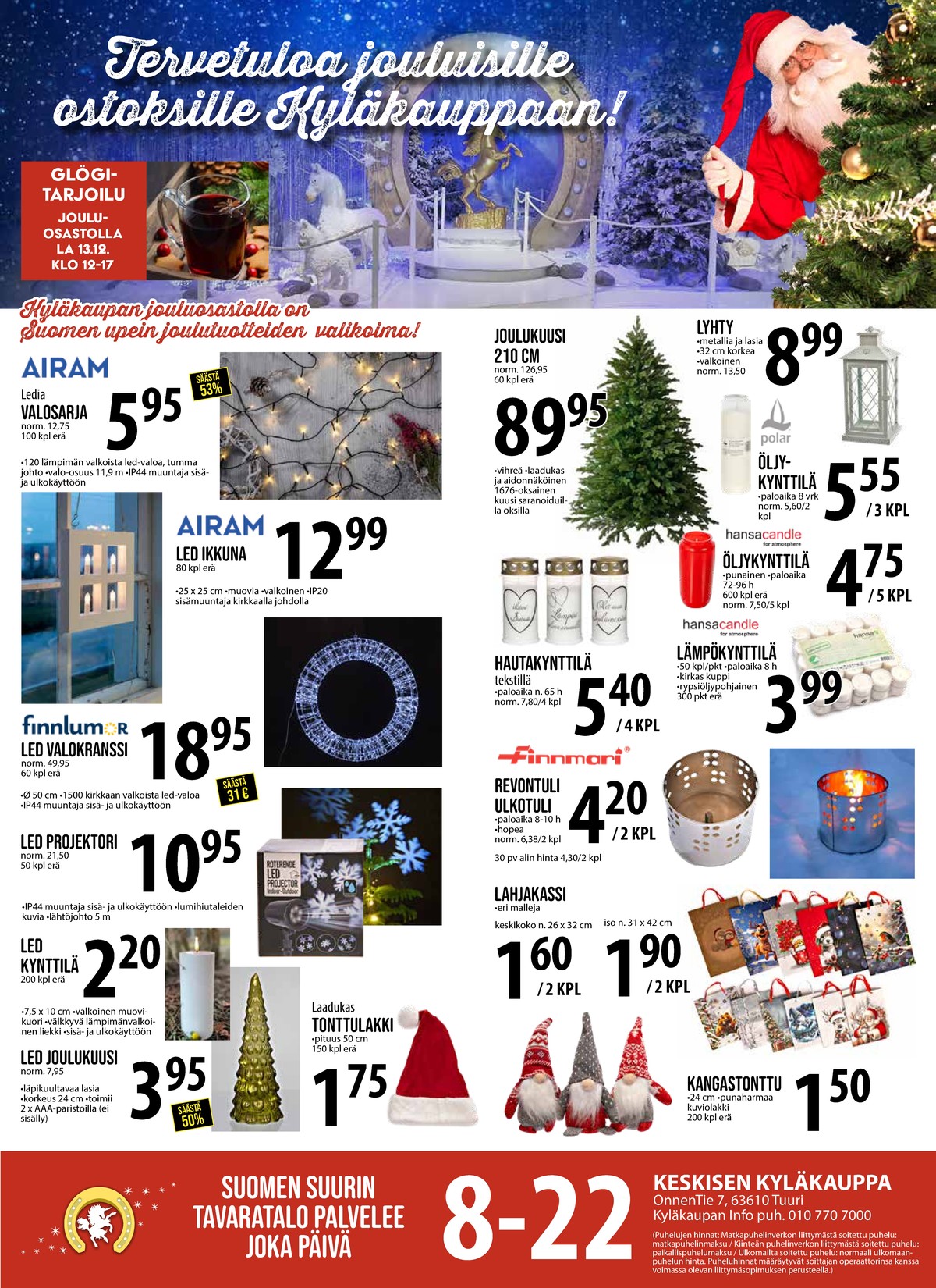 Katso ketjun Keskinen tarjouslehti viikolta 50 sivustolla Viikkotarjoukset.fi. Löydät monia hyviä tarjouksia erilaisista tuotteista, esimerkiksi %product1% tai muista tuotteista. Lue tarjouslehti täältä! Sivu 1