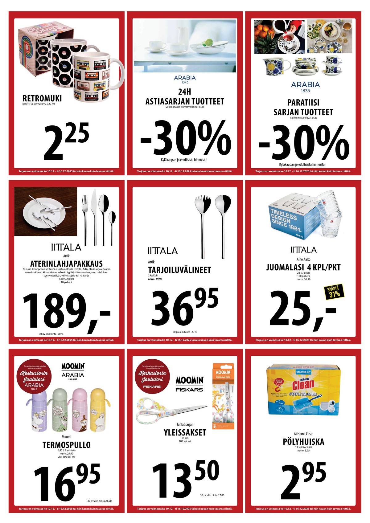 Katso ketjun Keskinen tarjouslehti viikolta 50 sivustolla Viikkotarjoukset.fi. Löydät monia hyviä tarjouksia erilaisista tuotteista, esimerkiksi %product1% tai muista tuotteista. Lue tarjouslehti täältä! Sivu 26